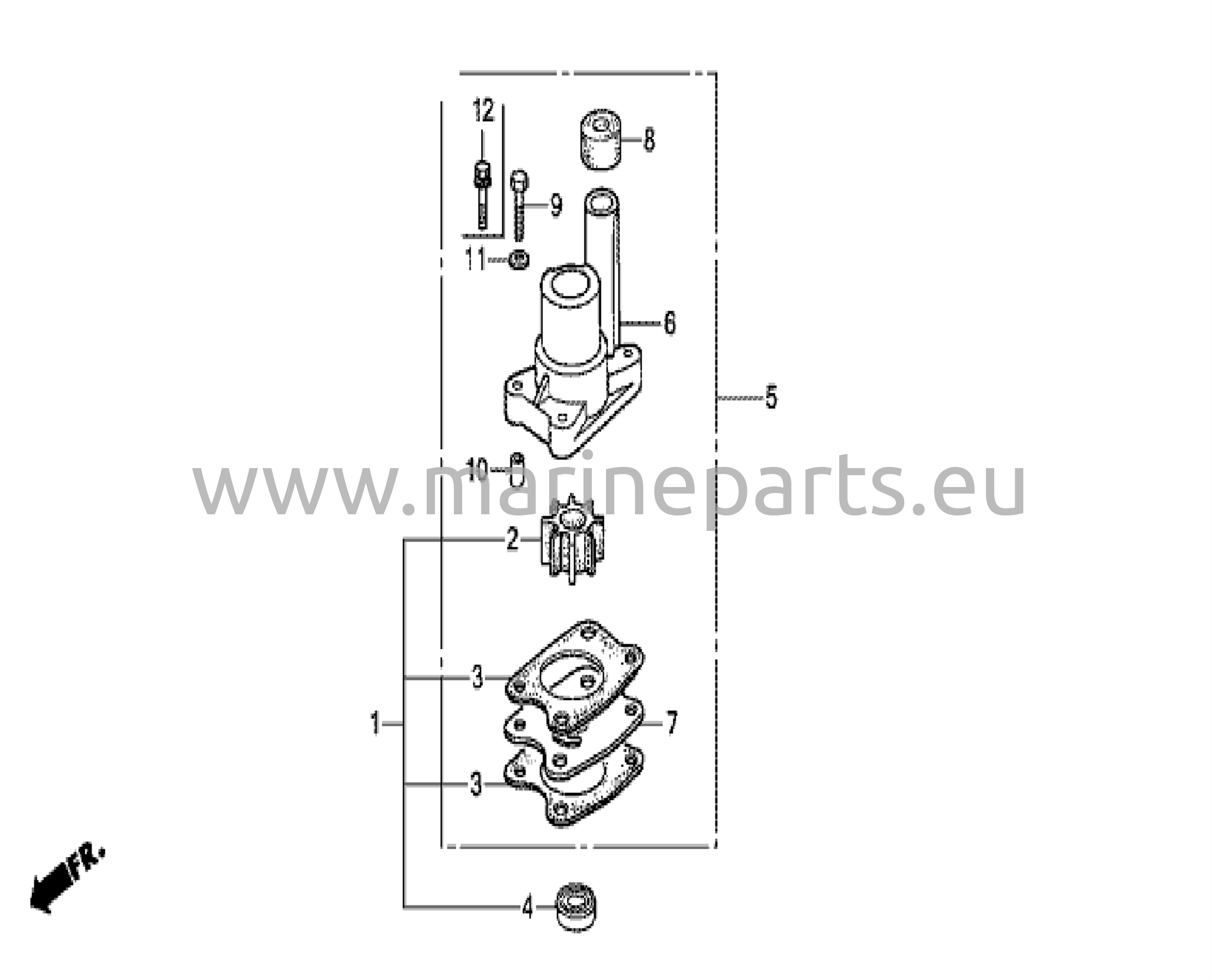 Reparationssats, vattenpump