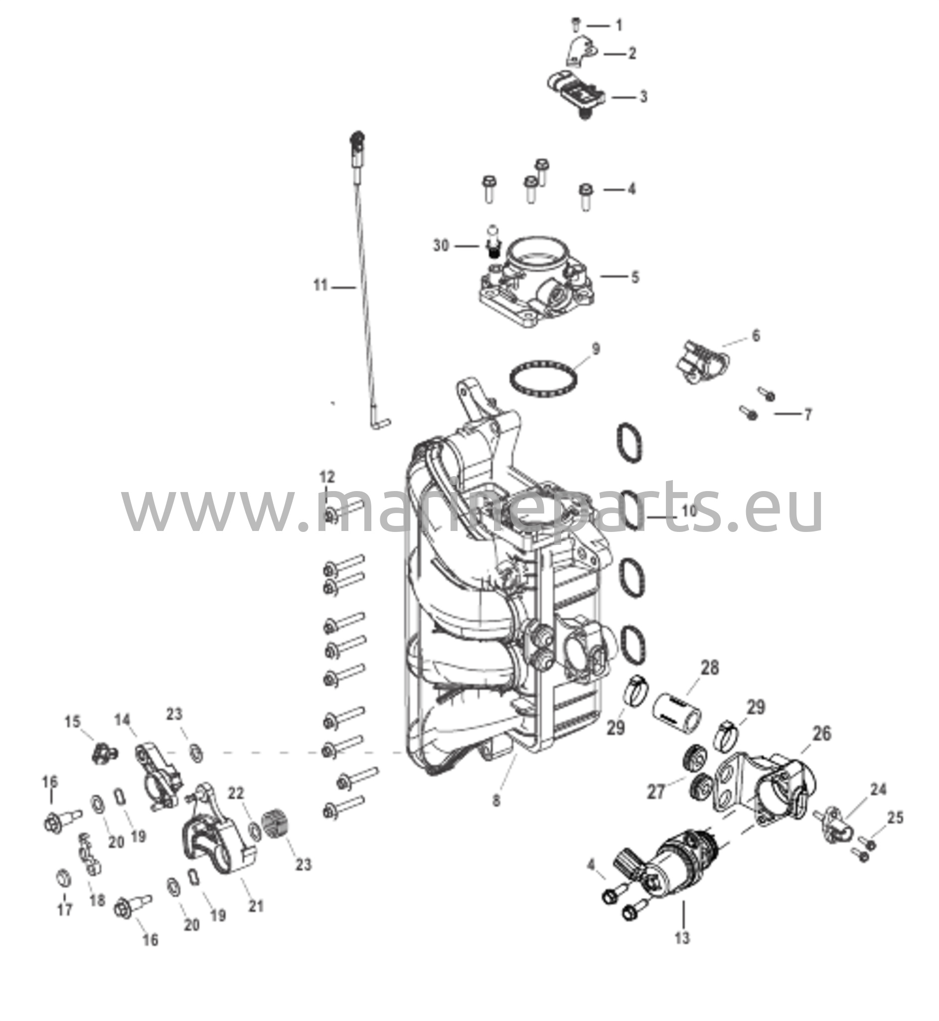 Integrerade komponenter för luft-bränslemodul