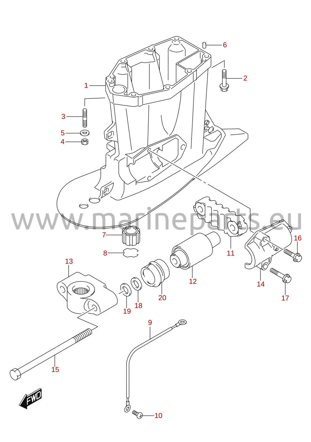 Carter d'arbre de transmission