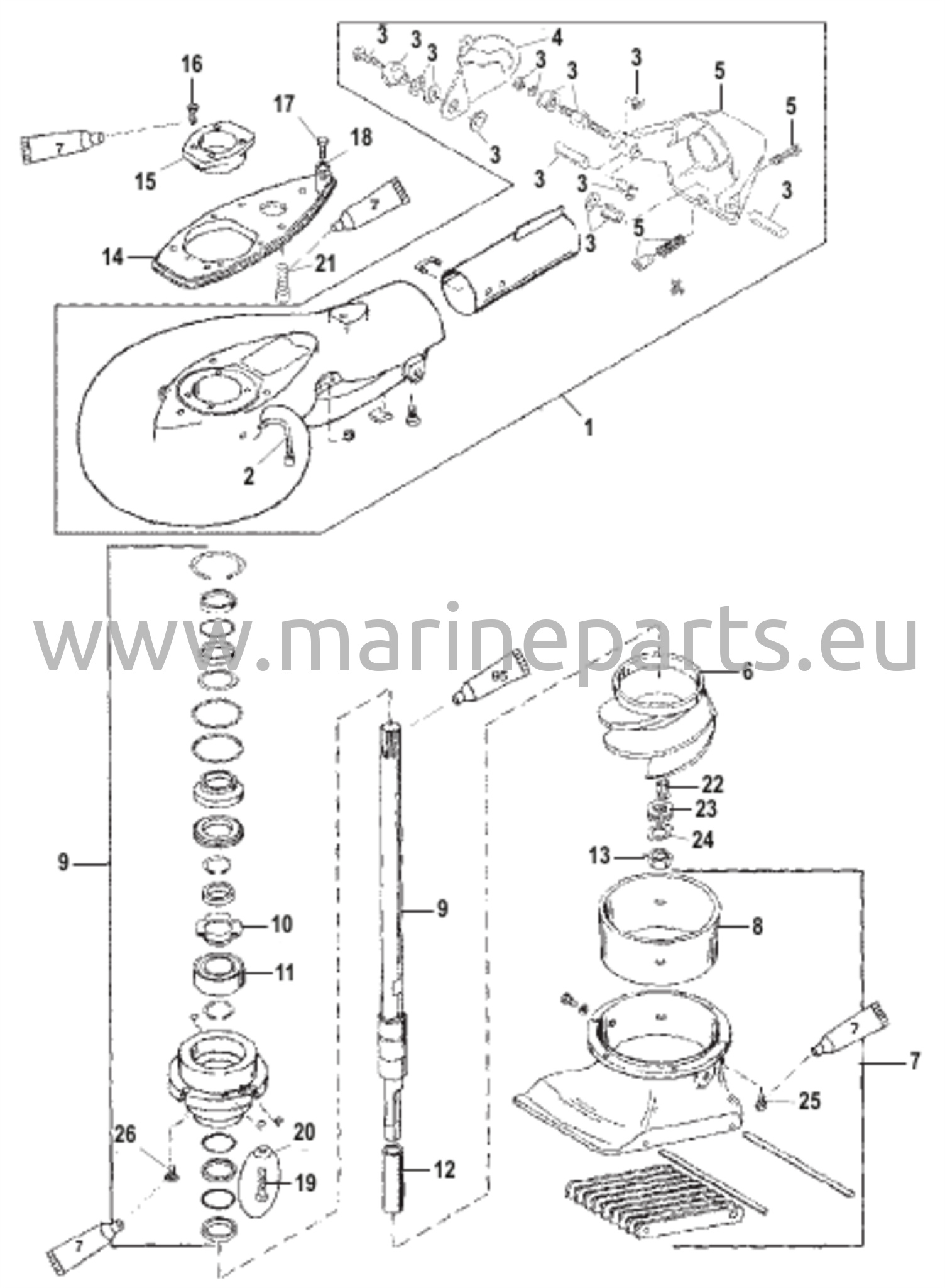 Suuttimipumpun kokoonpano