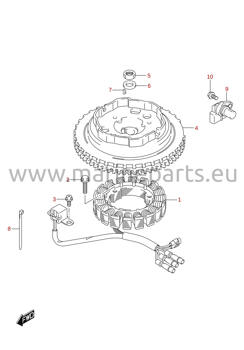 Magnet / generator (E-starter)