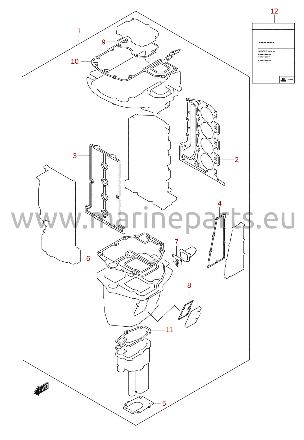 Gasket set (DF70A) (optional)