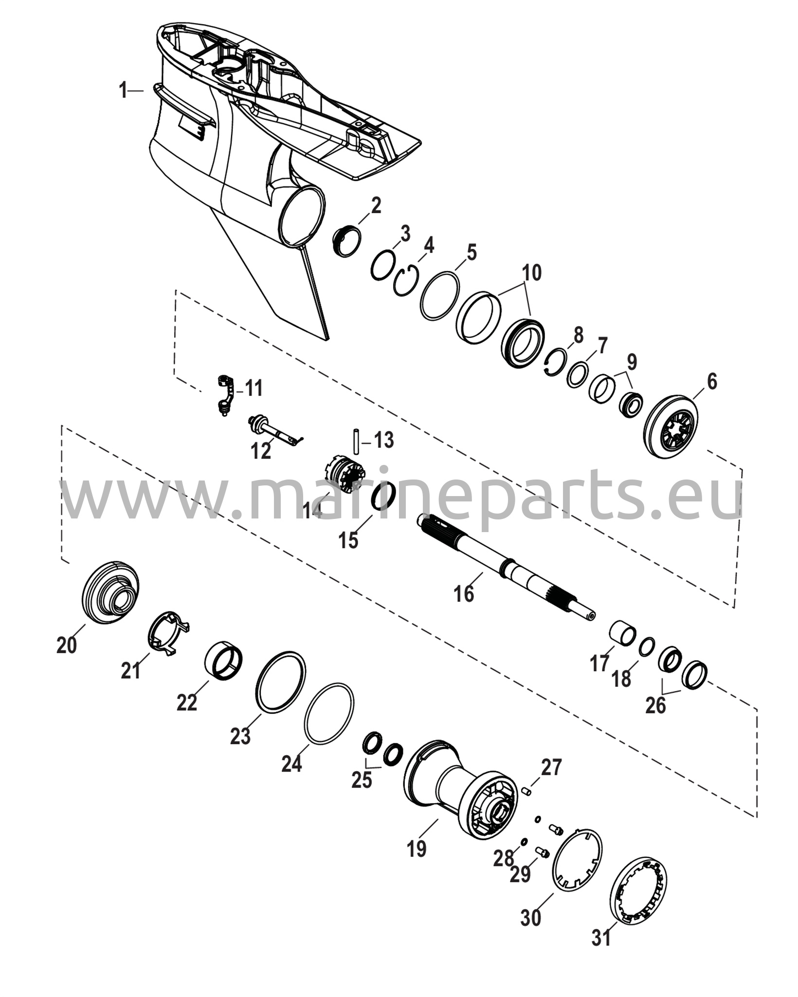 Vaihteiston kotelo vetoakselille – vakiorotaatio, Torque Master