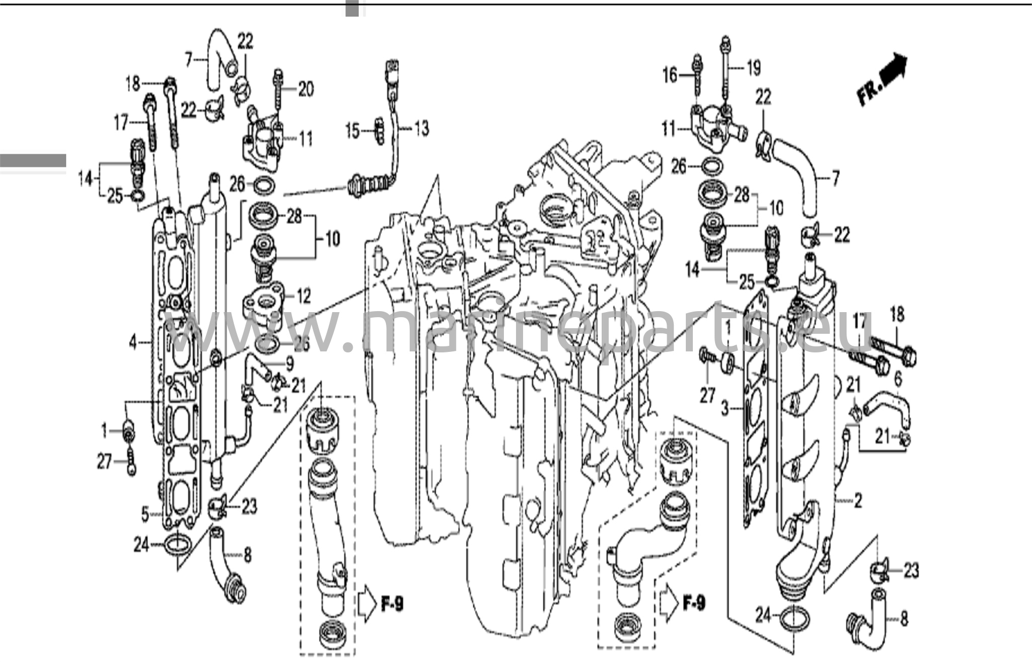 Väljalaskekollektor/termostaat