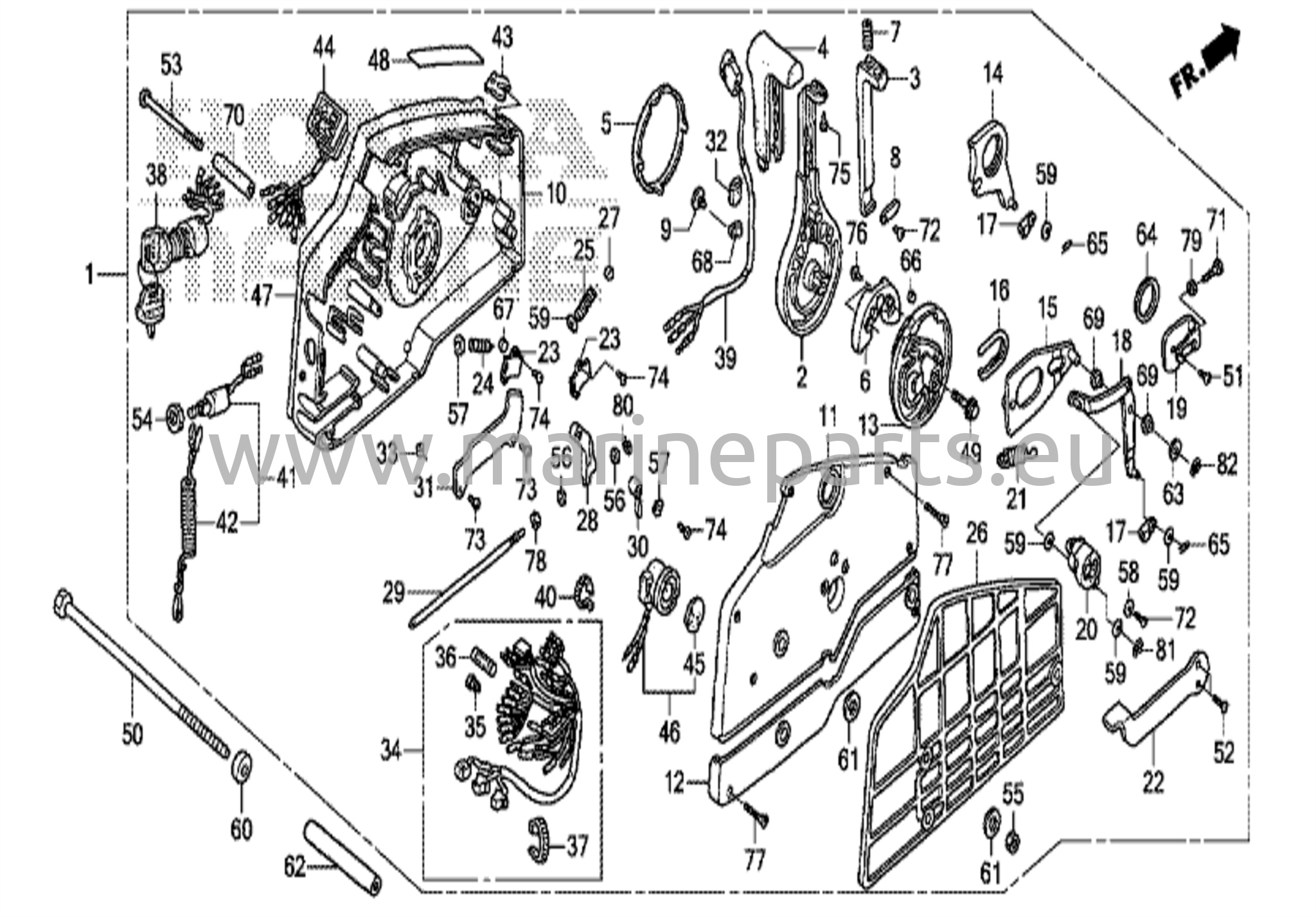 Kaukosäädin (hi-lex) (kahvan suojus = harmaa)
