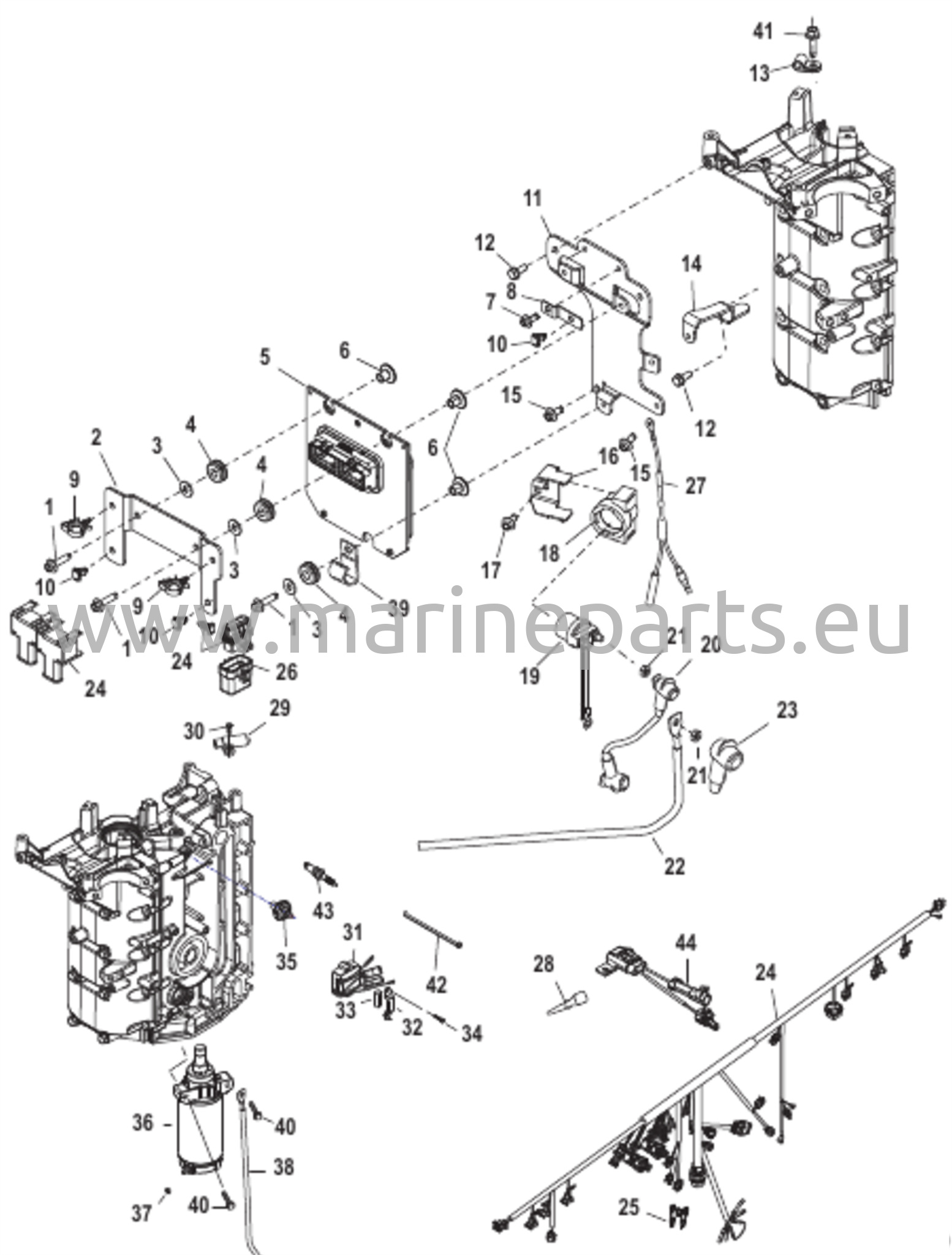 Sähkökomponentit (USA-1B227000/Bel-0P401000 ja uudemmat)