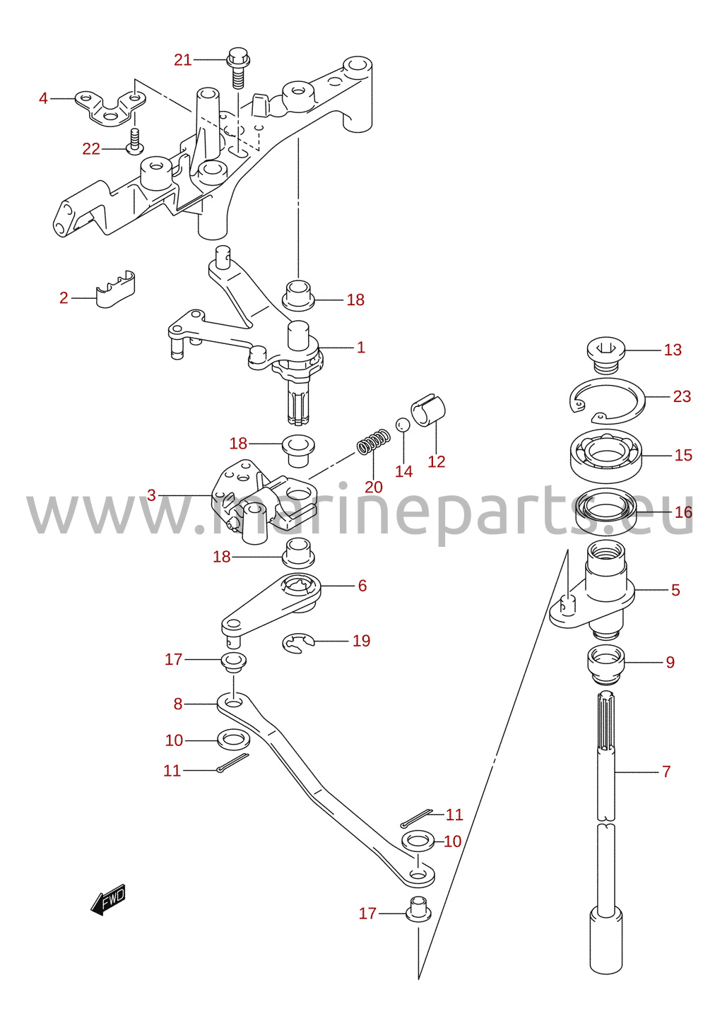 Clutch shaft (DF200T)