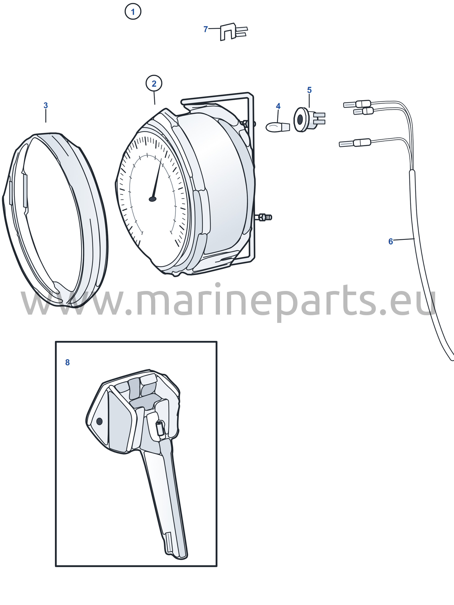 Sprängskisser för Volvo Penta DP-C1, DP-D1, DP-S