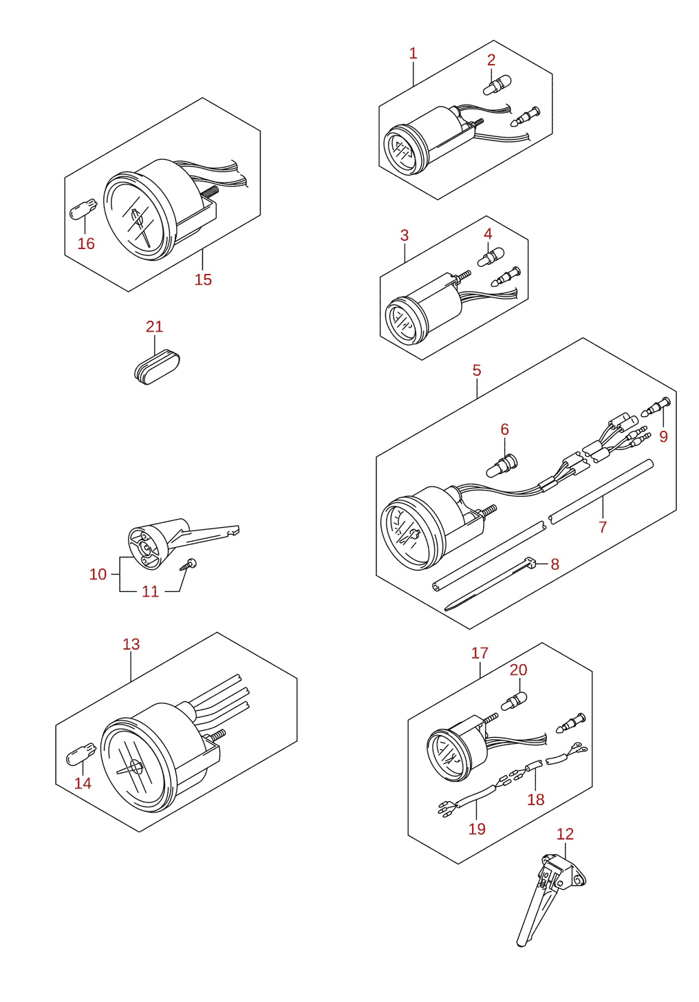 Instrument (DF25A, DF30A, DF30AQ, DF30AR) (ekstraudstyr)