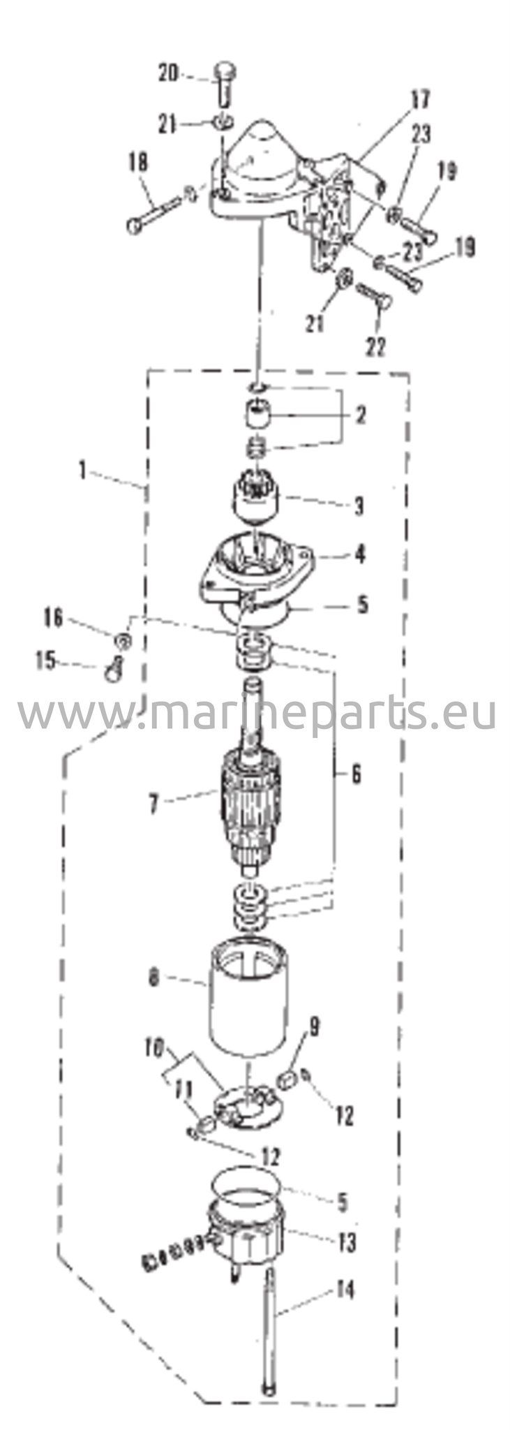 Sähköstarttimoottori (E-101516 / EL-404001 ja uudemmat)