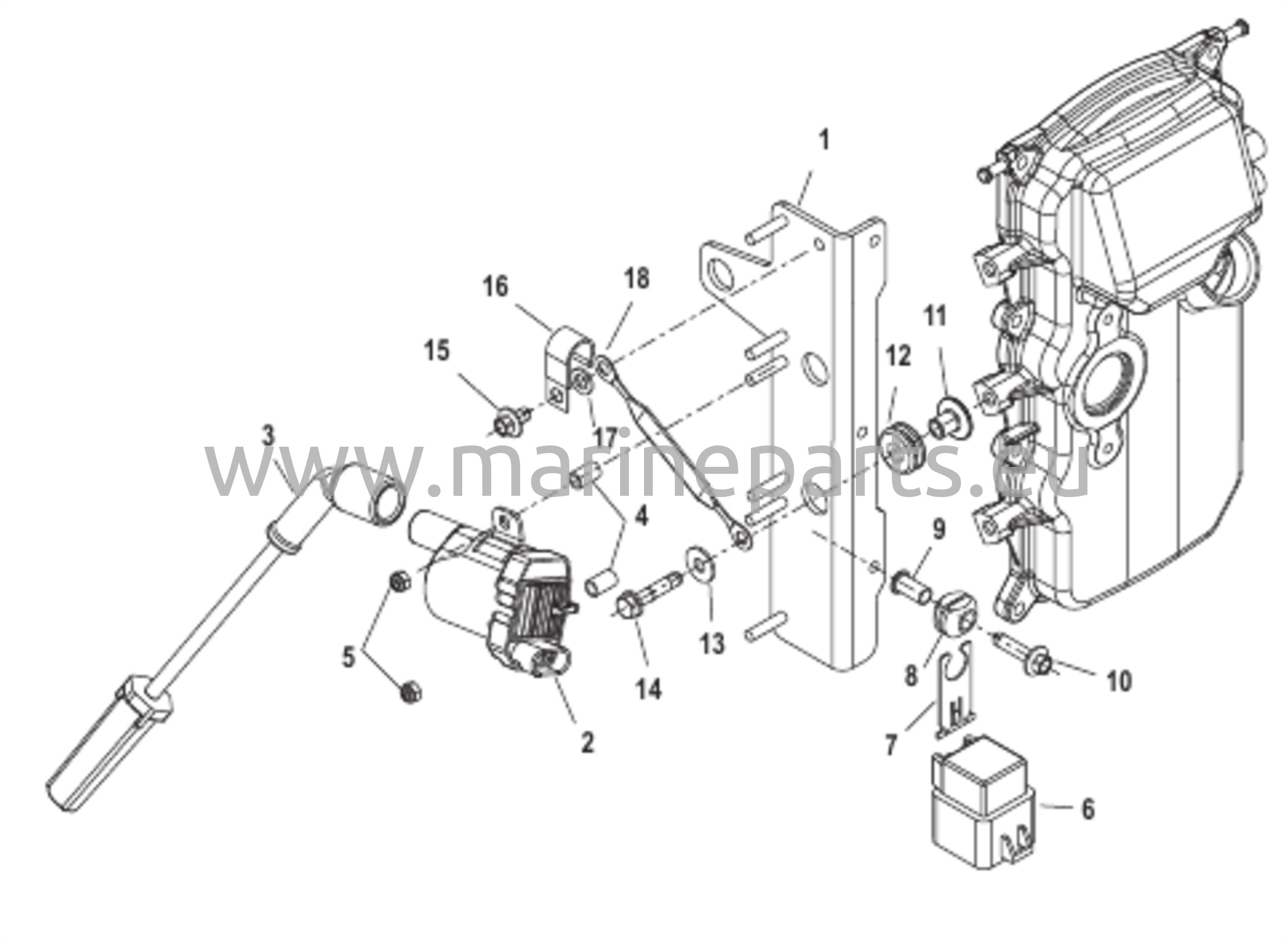 Tändspole S/N-USA-0T979999/BEL-0P325499 och nedåt