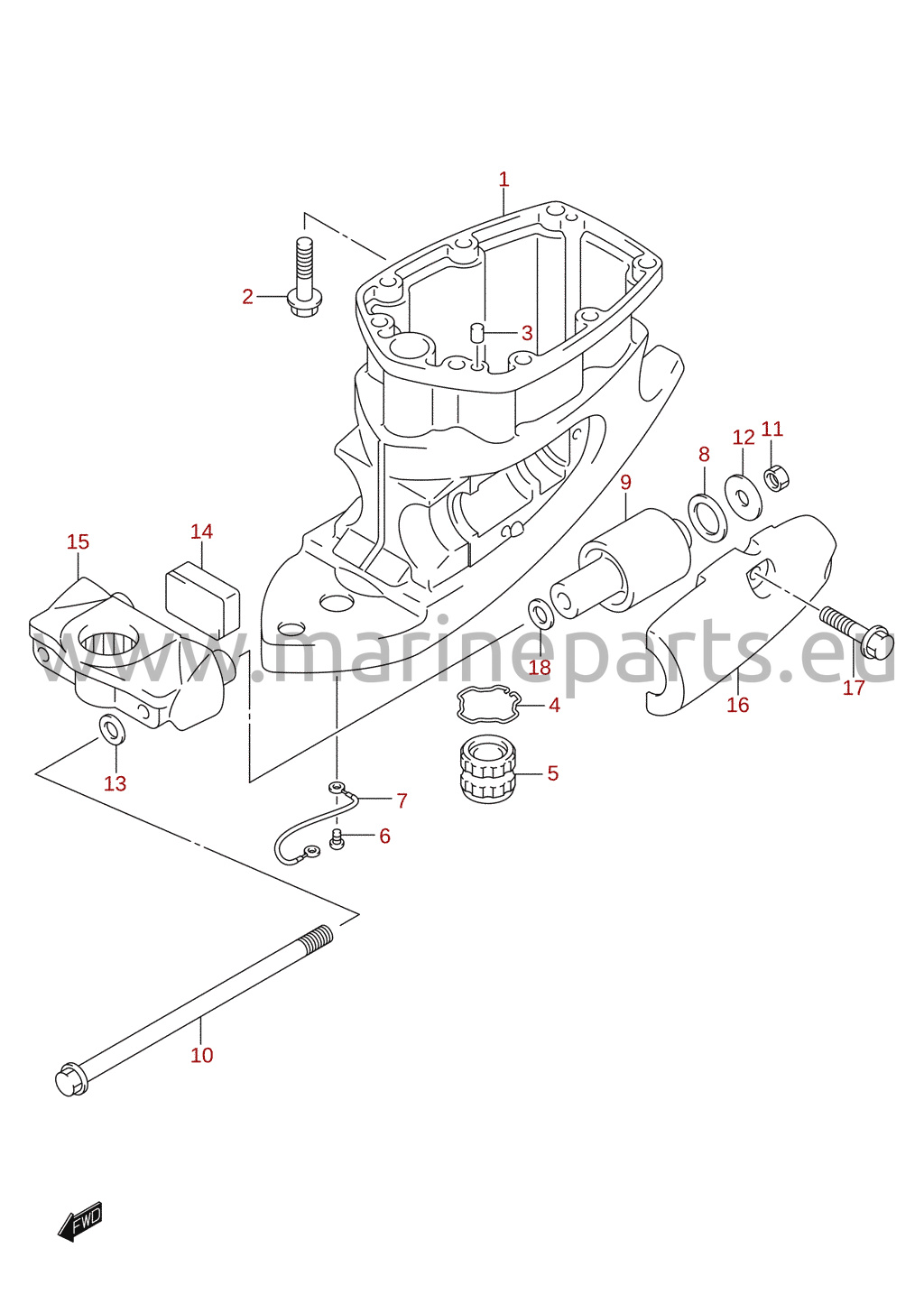 Drive shaft housing
