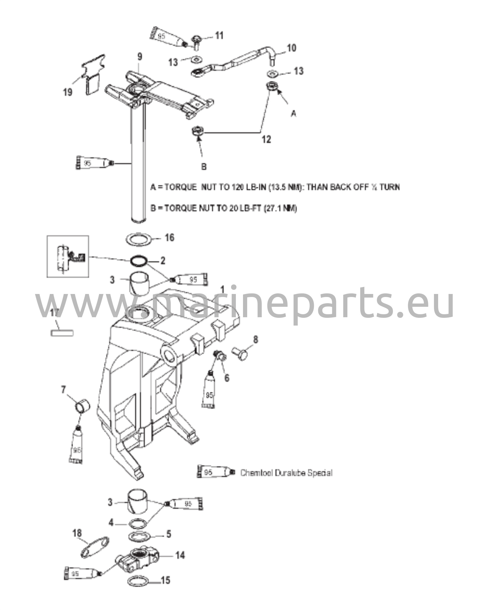 Kääntökiinnike ja ohjausvarsi