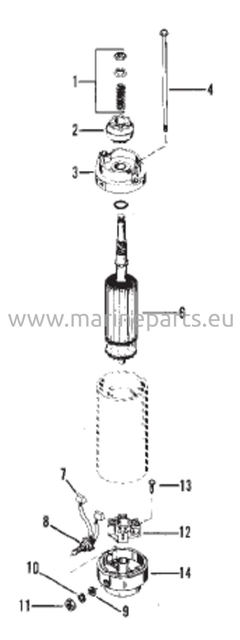 Käynnistinmoottorin kokoonpano