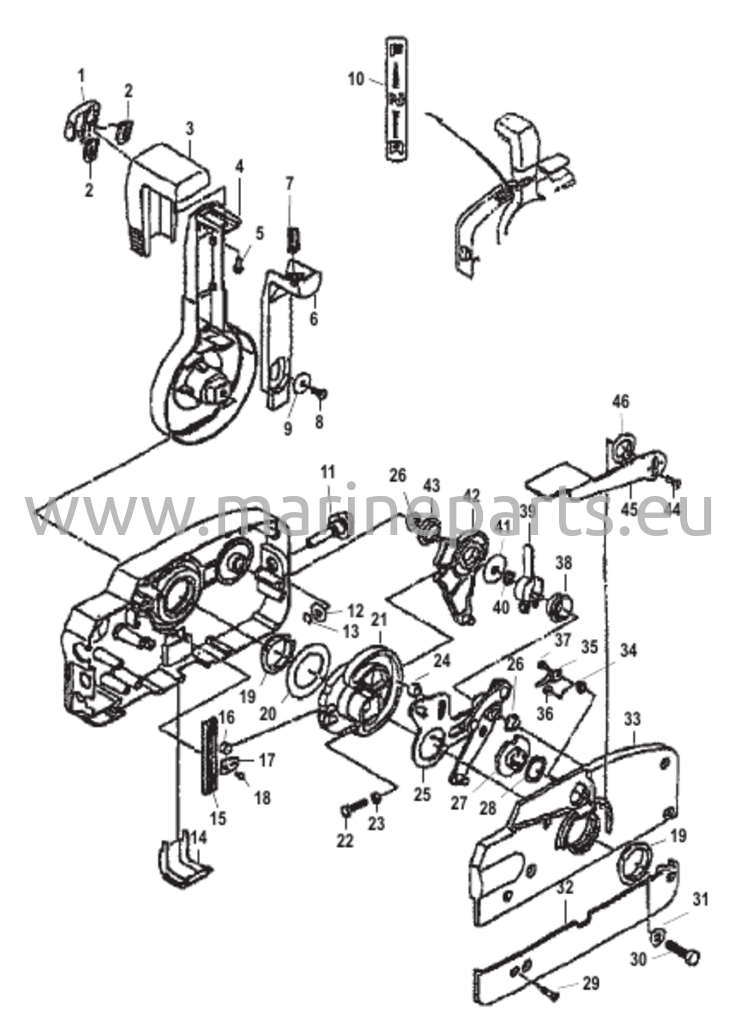 Kaukosäätimen osat