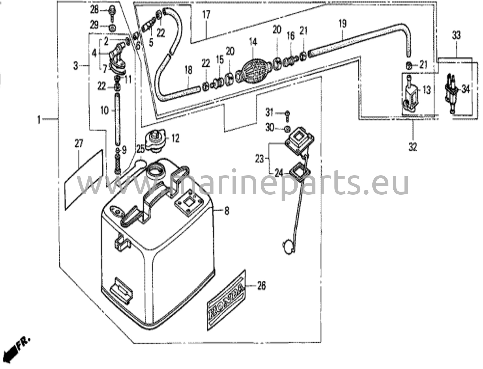 Integrerad bränsletank