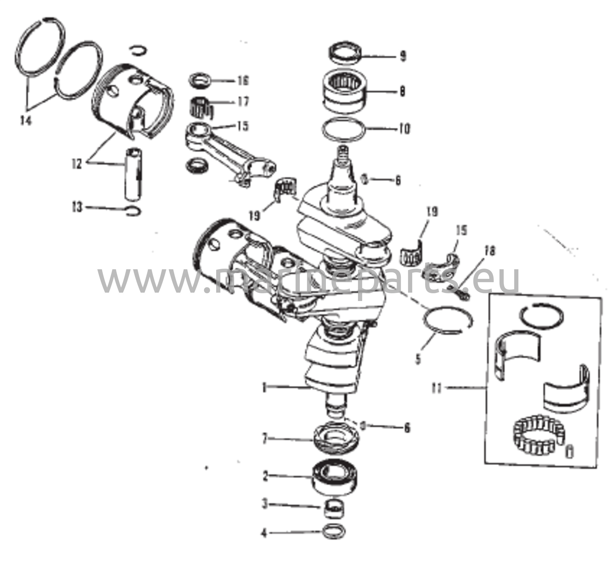 Kampiakseli, männät ja kiertokanget (#646-818846)