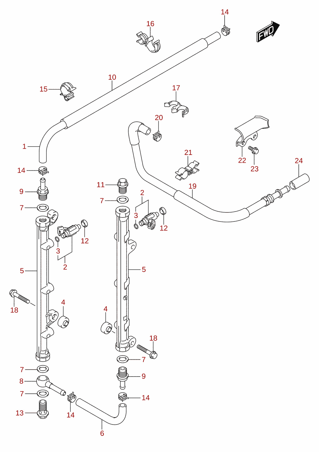 Fuel injector (DF250ST)