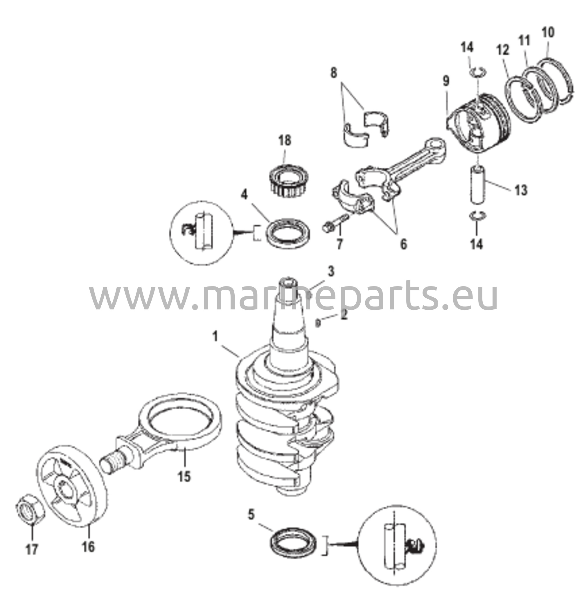 Kampiakseli, männät ja yhdysvarret