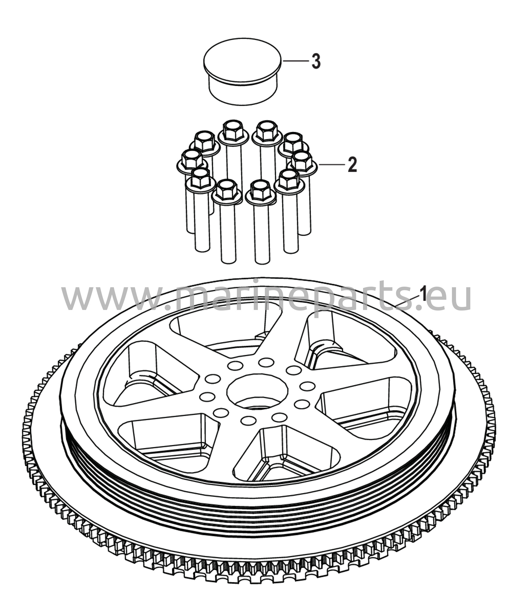 Vauhtipyörä 3B056352 ja sitä alemmat