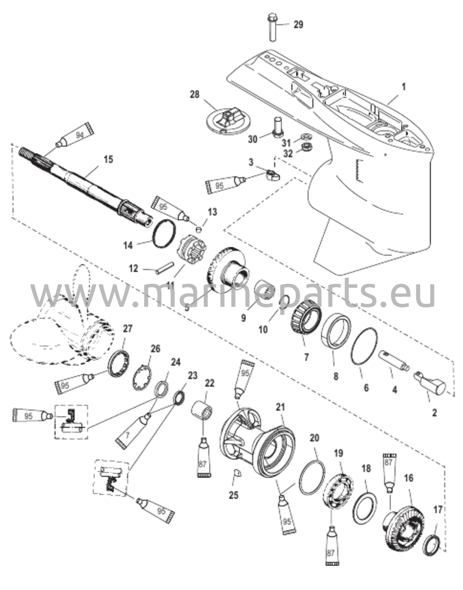 Gear Housing Propeller Shaft 