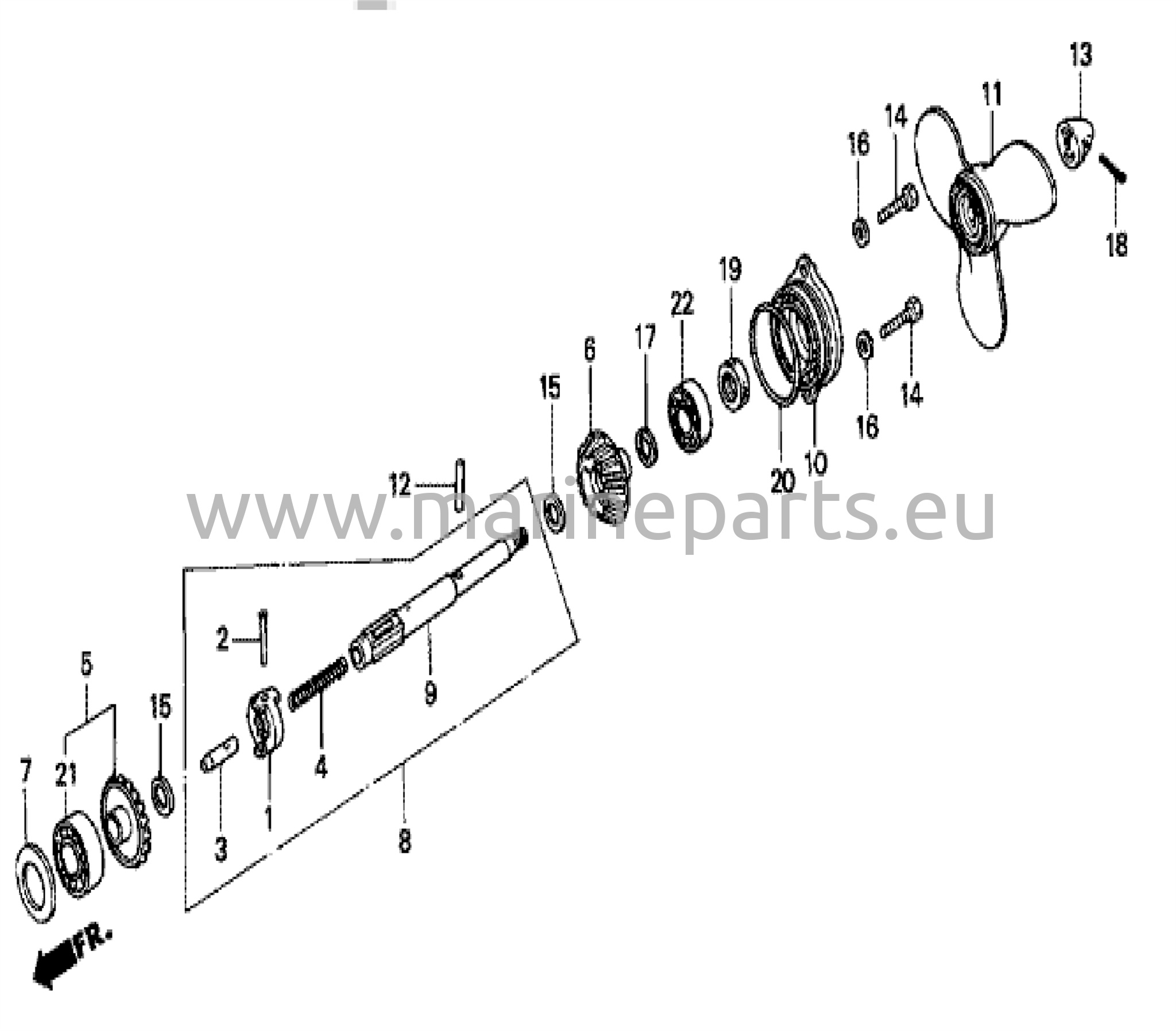 Propelleraxel/proppeller