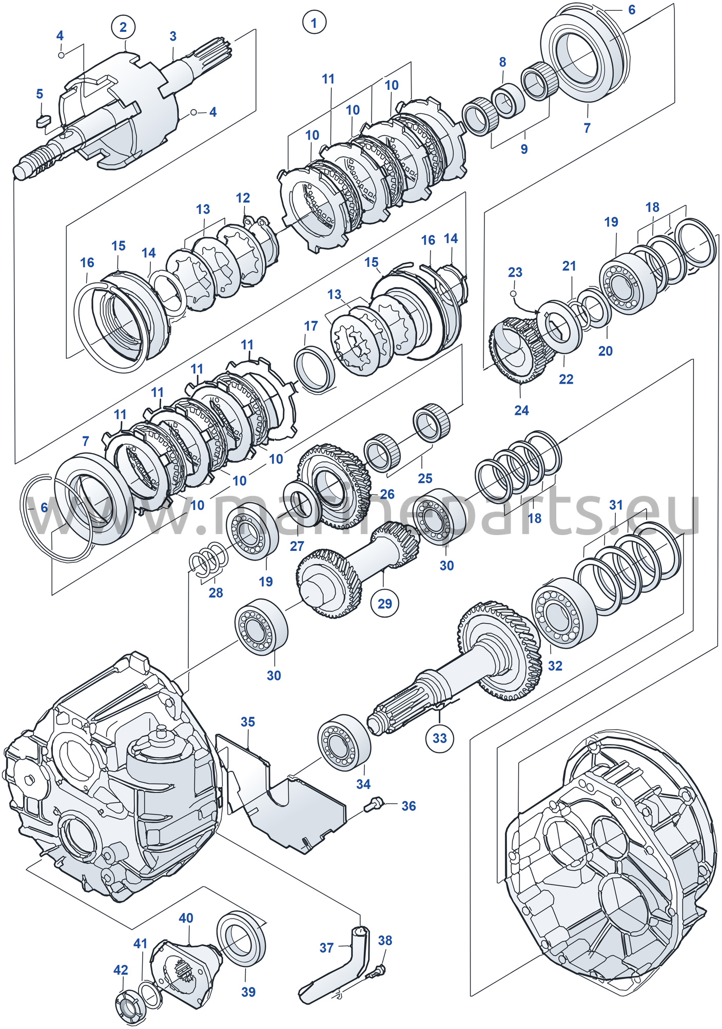 Reverse Gear HS25A-B, HS25A-C, Components