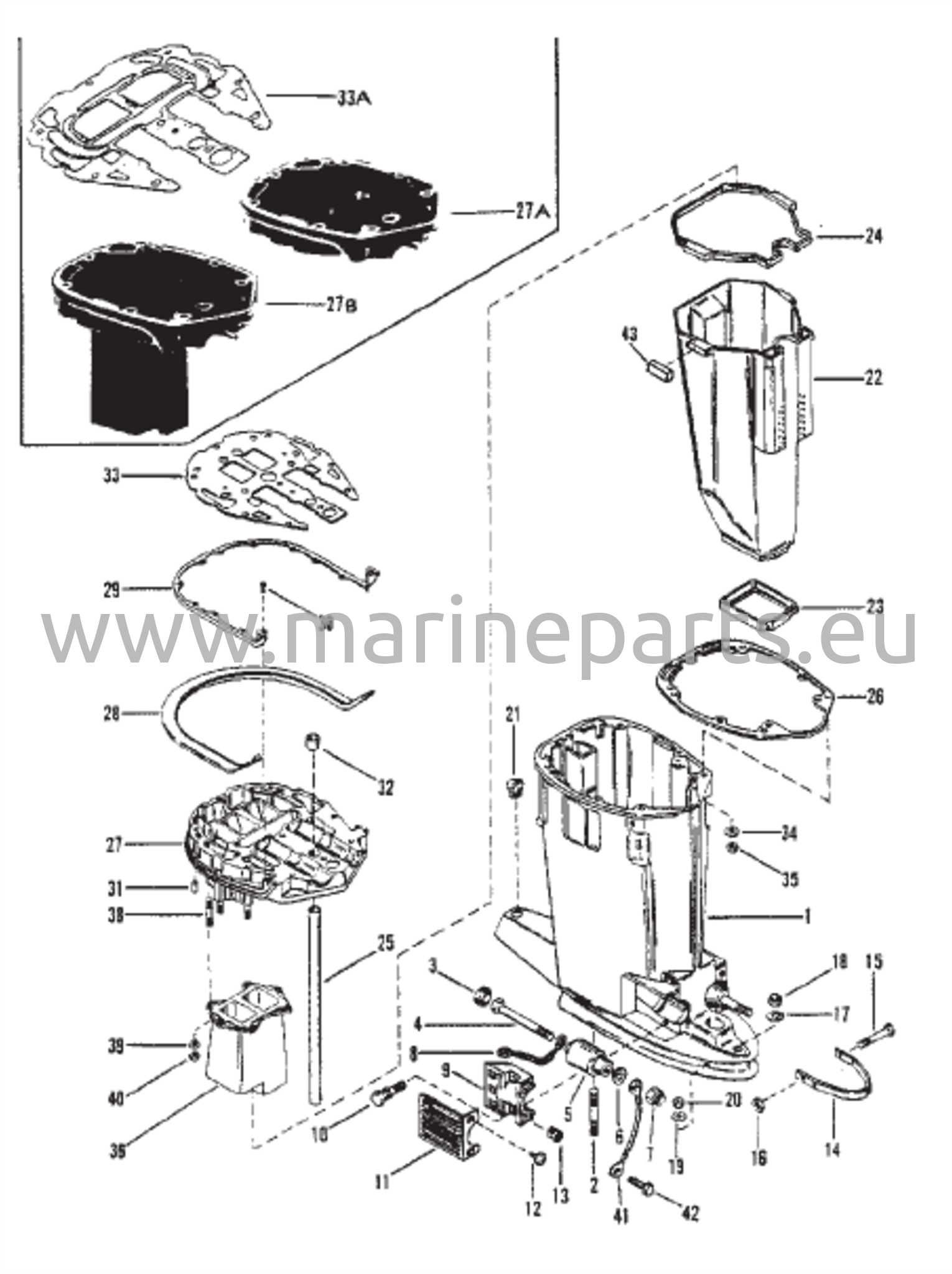 Vetoakselin kotelo ja pakoputki