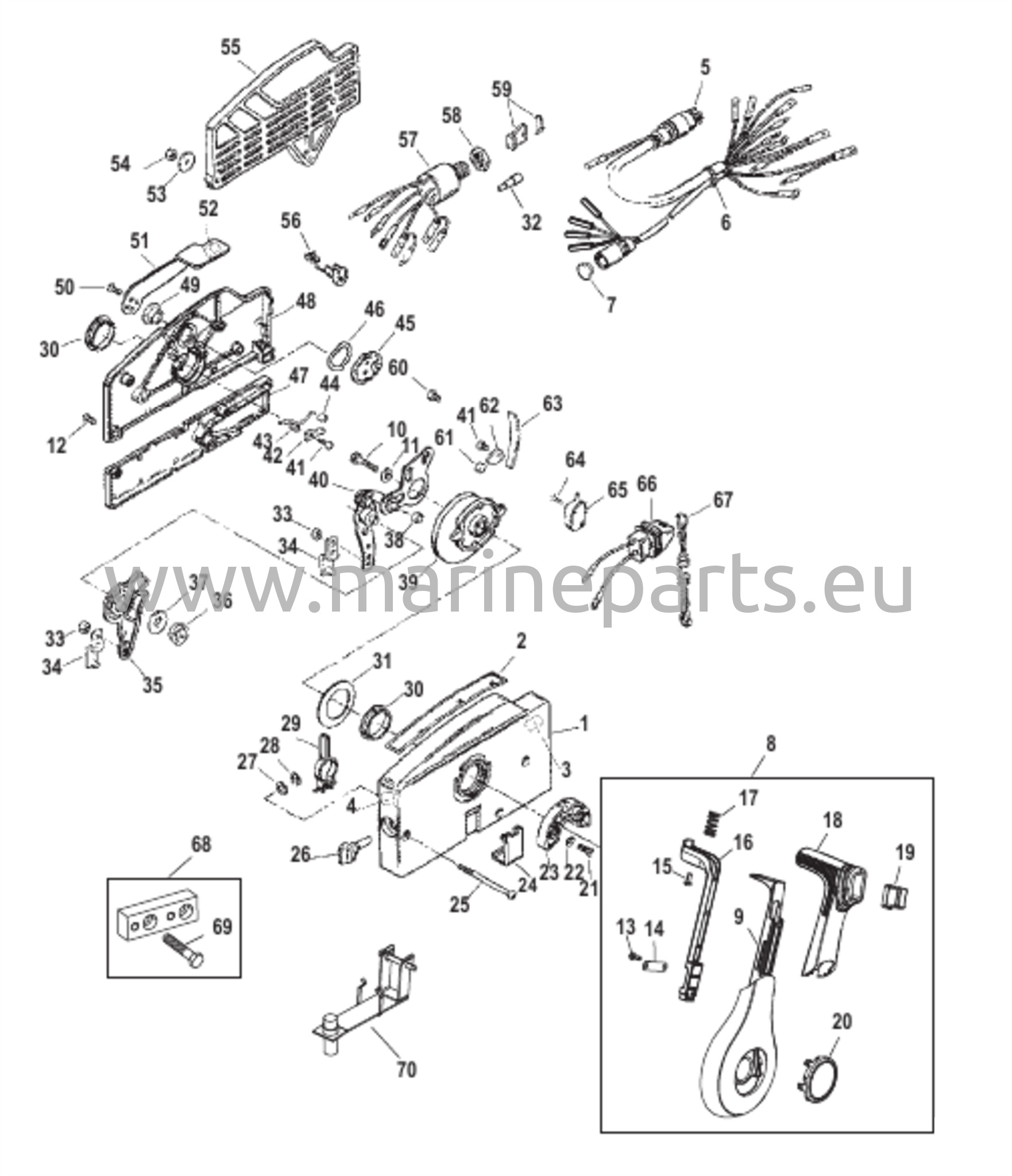 Kaukosäädin-4000 Sivukiinnitys (Ei tehostettua trimmiä)