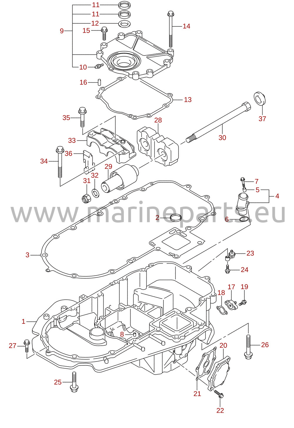 Support moteur (DF150TG, DF150ZG, DF175TG, DF175ZG)