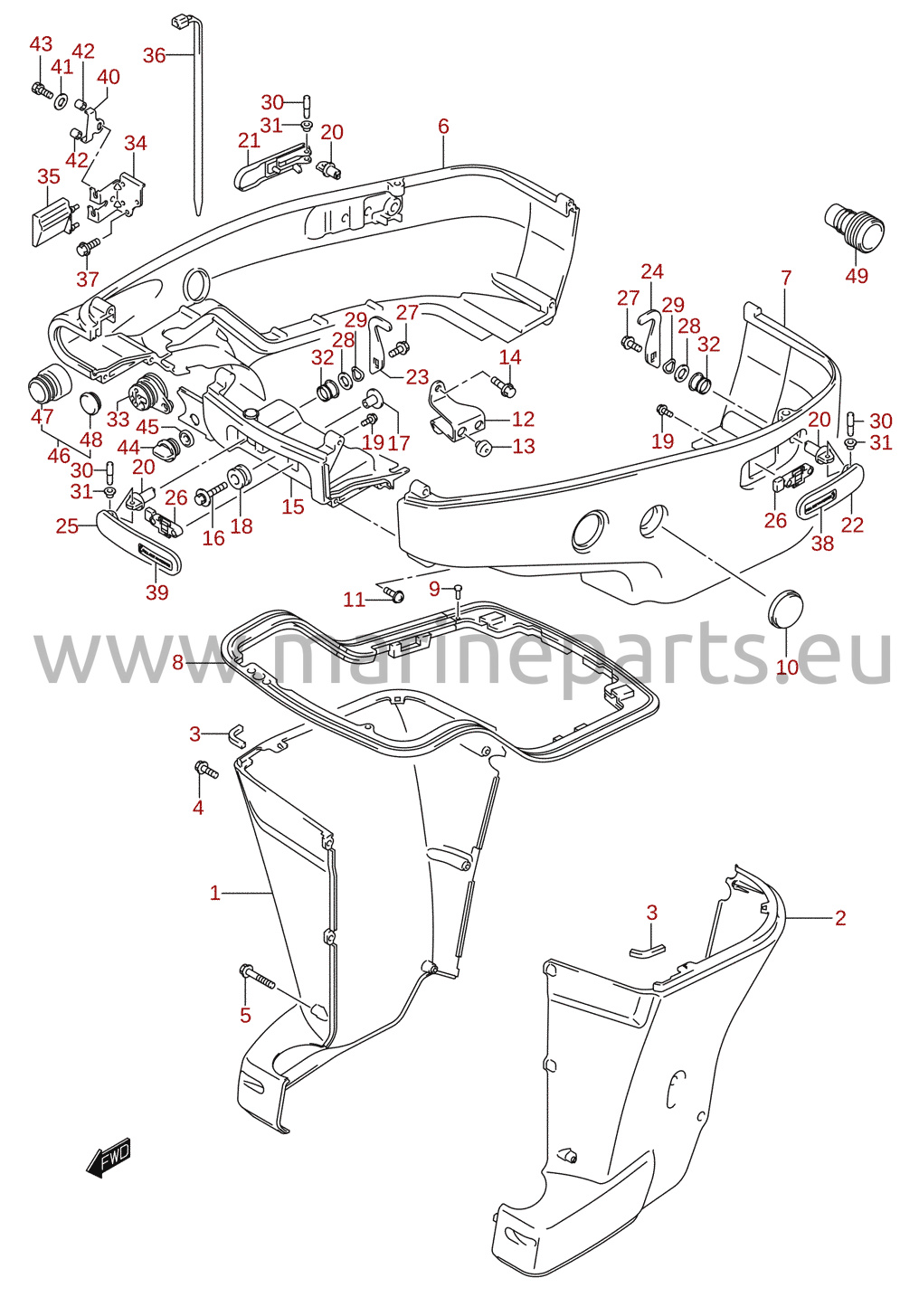 Side cover (X/XX-transom)