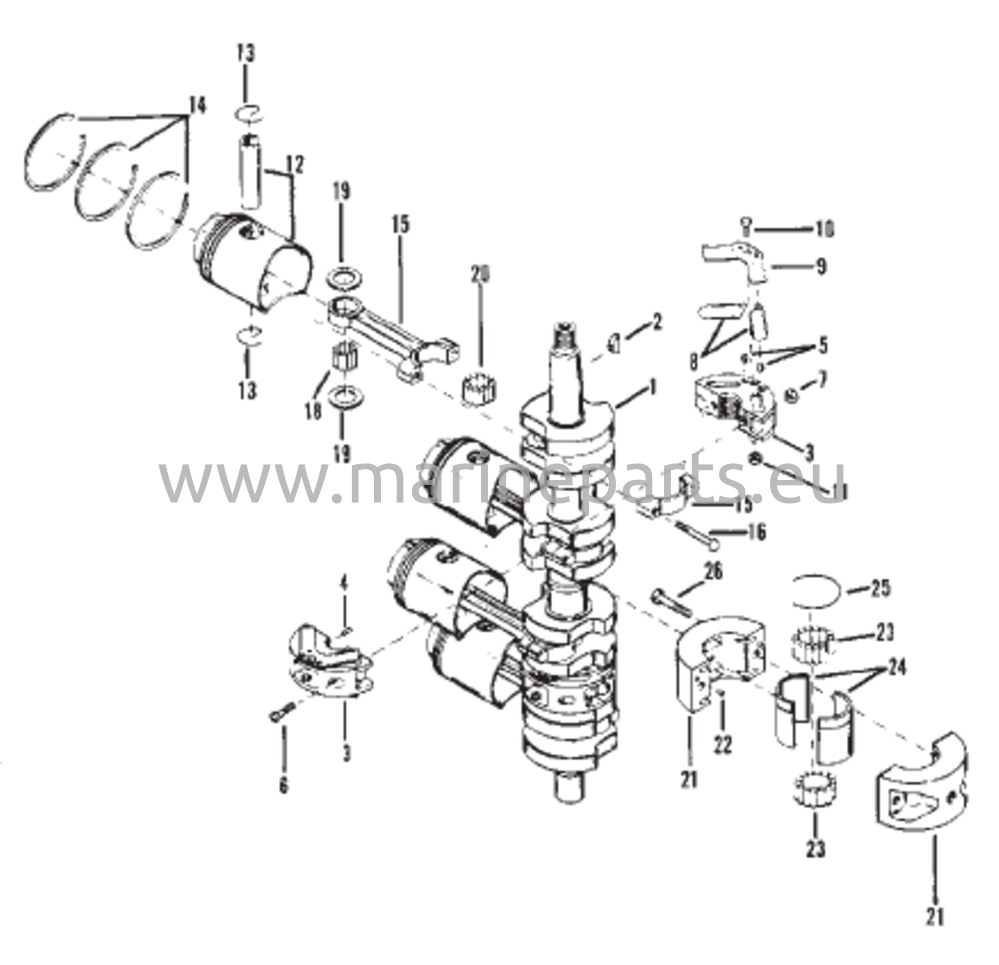 Kampiakseli, männät ja kiertokanget