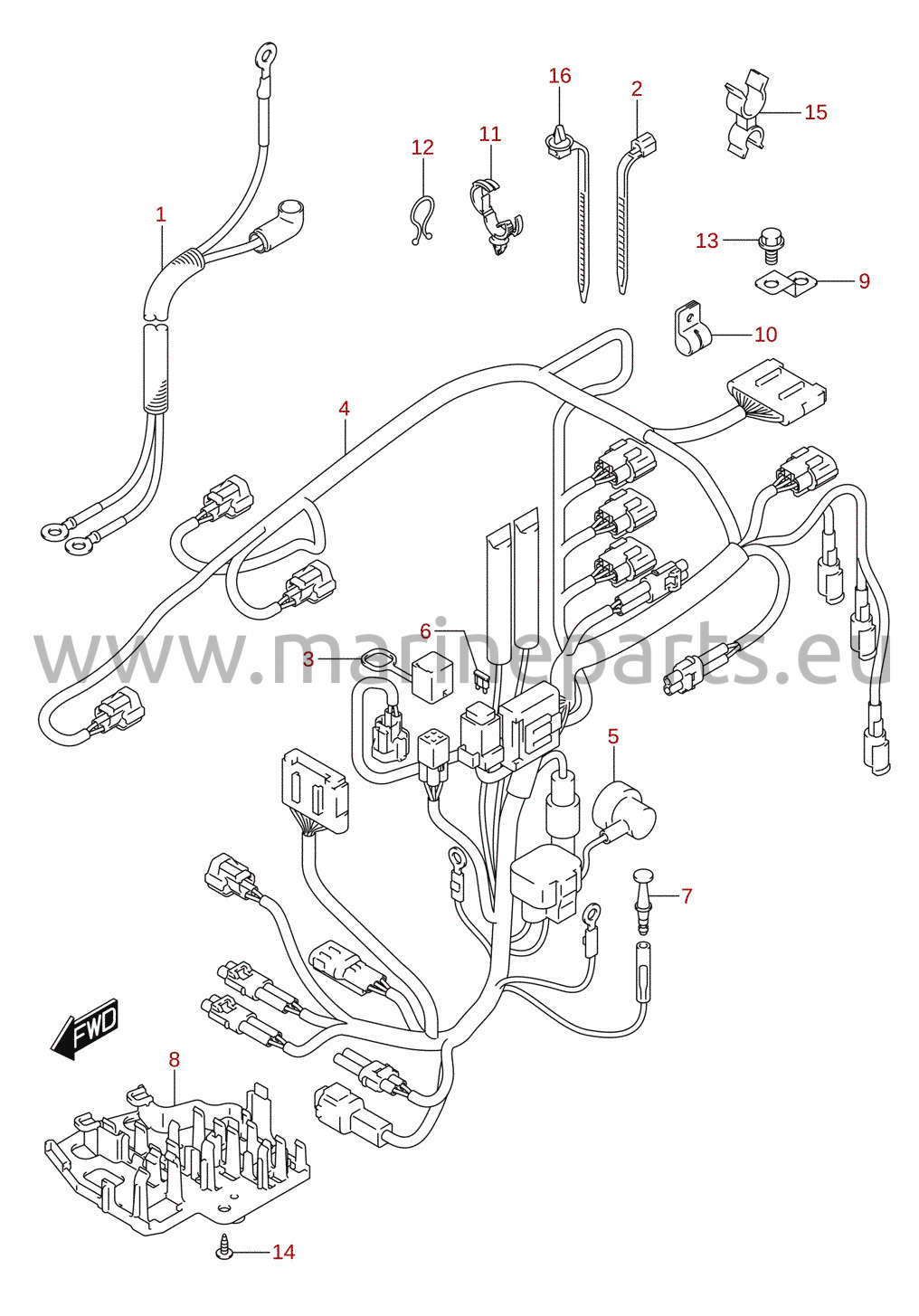 Kabelstam (DF25A, DF30A, DF30AQ)