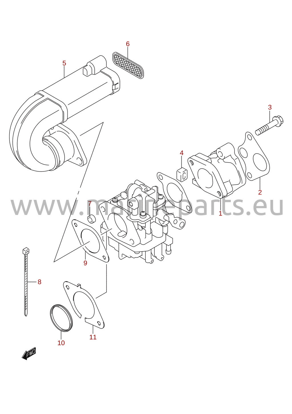 Inlet manifold (2005–2011)