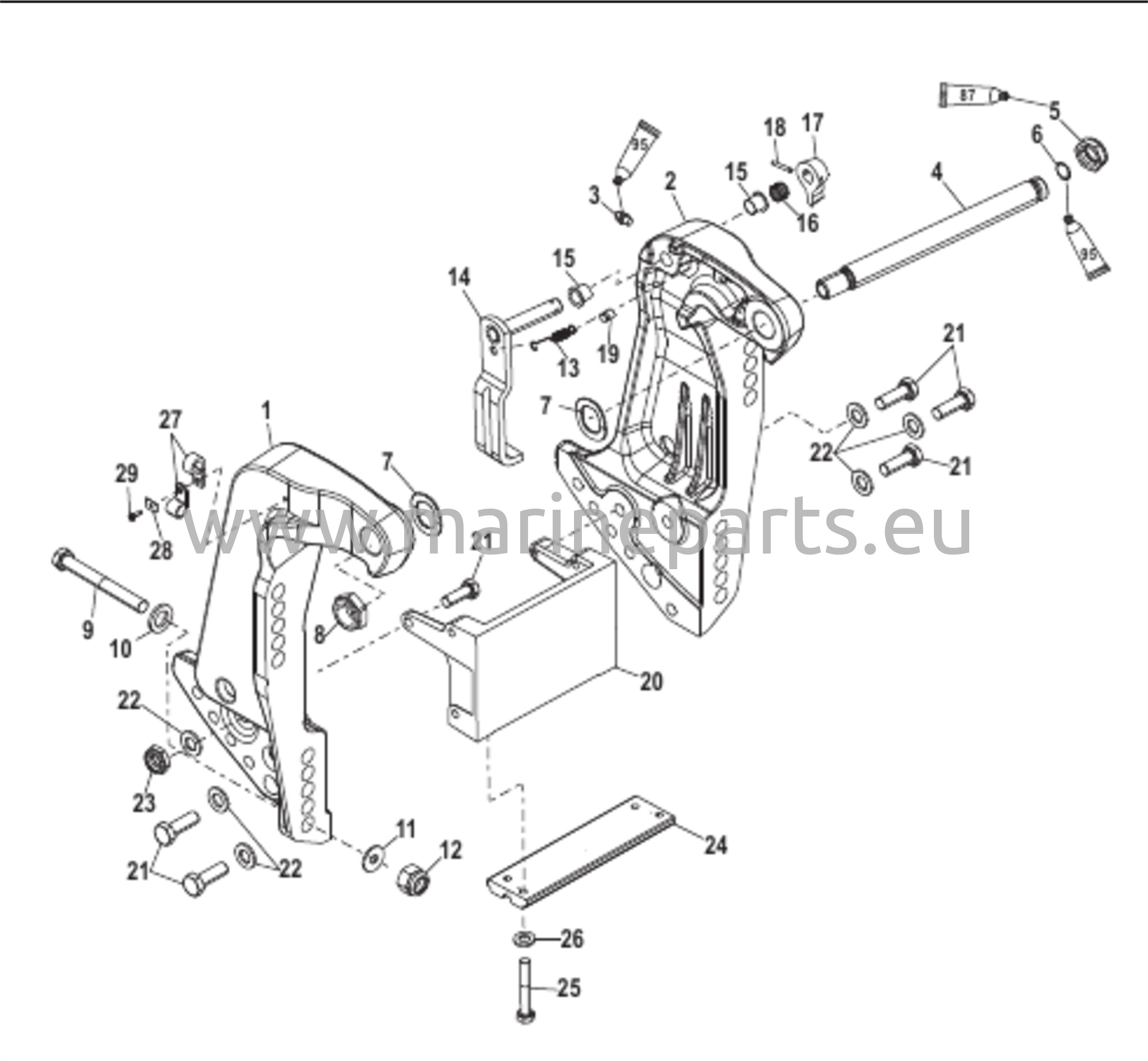 Peräpeilin kiinnike