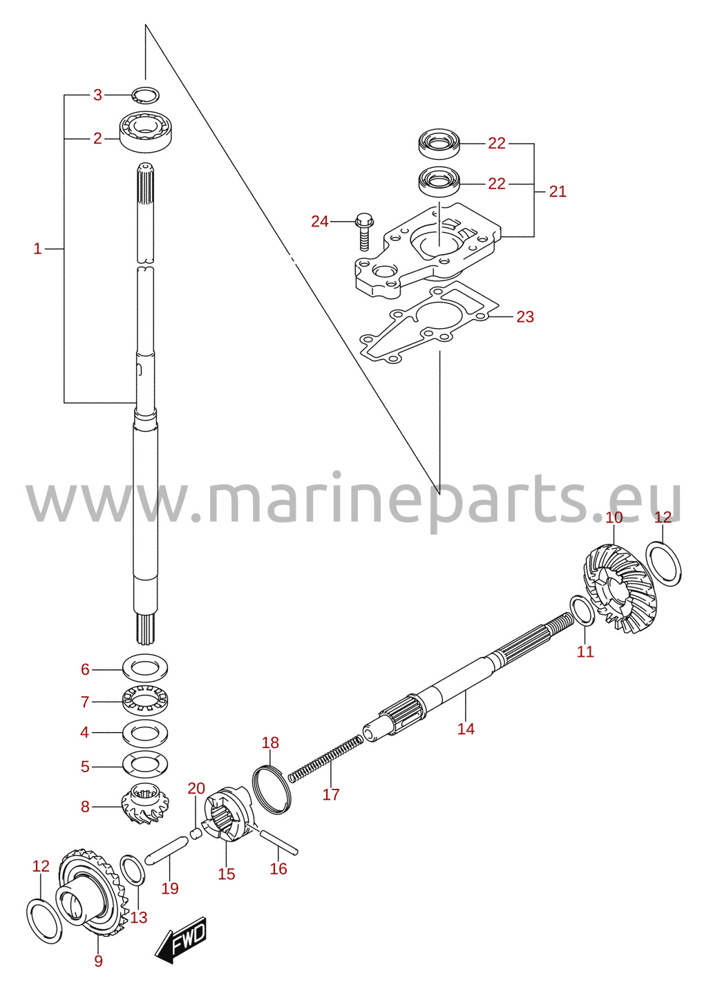 Transmission (DF15A, DF15AR, DF20A, DF20AR, DF9.9B, DF9.9BR)