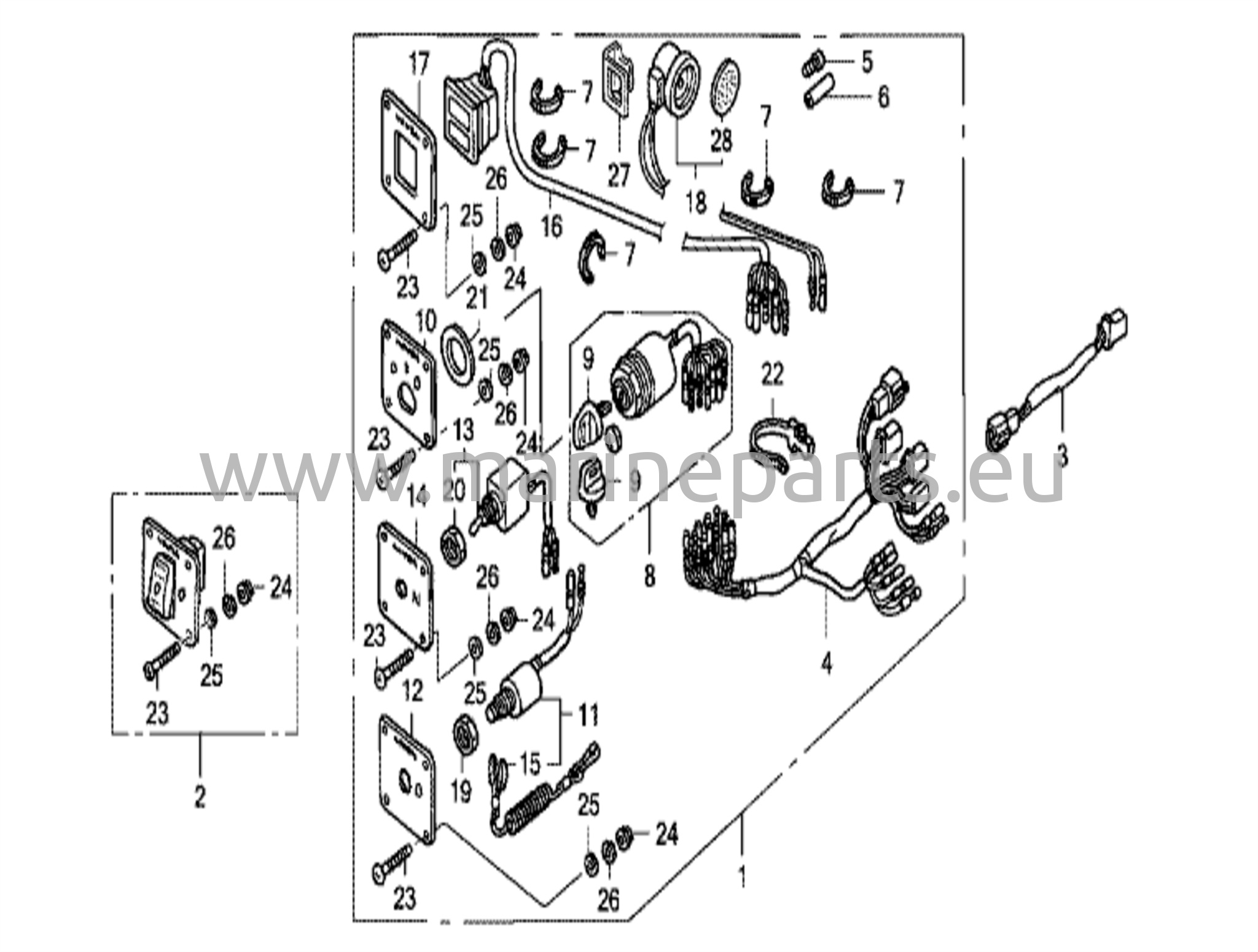 Kontrollpanel-/ljusbrytarkit