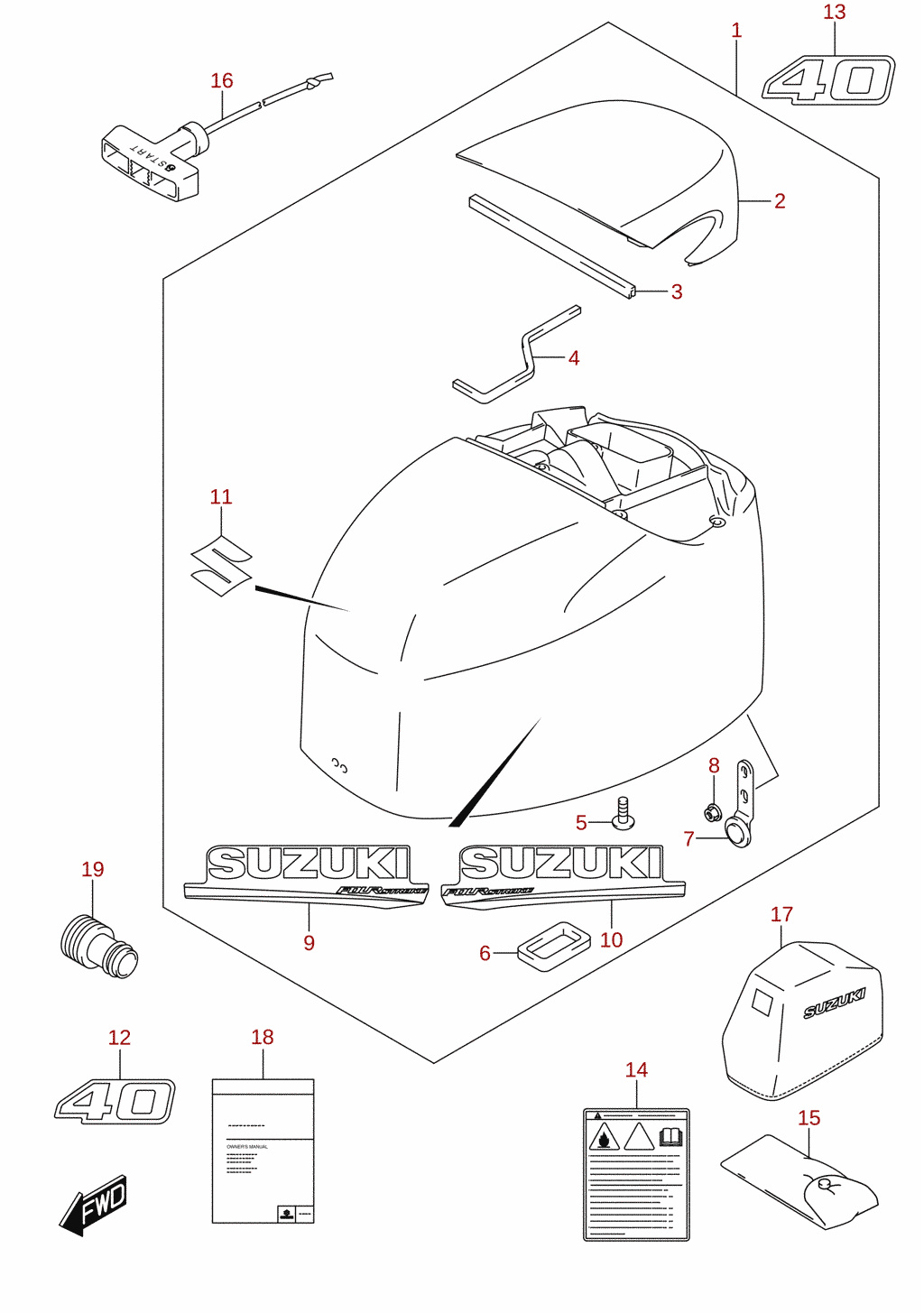 Engine cover (DF40A)