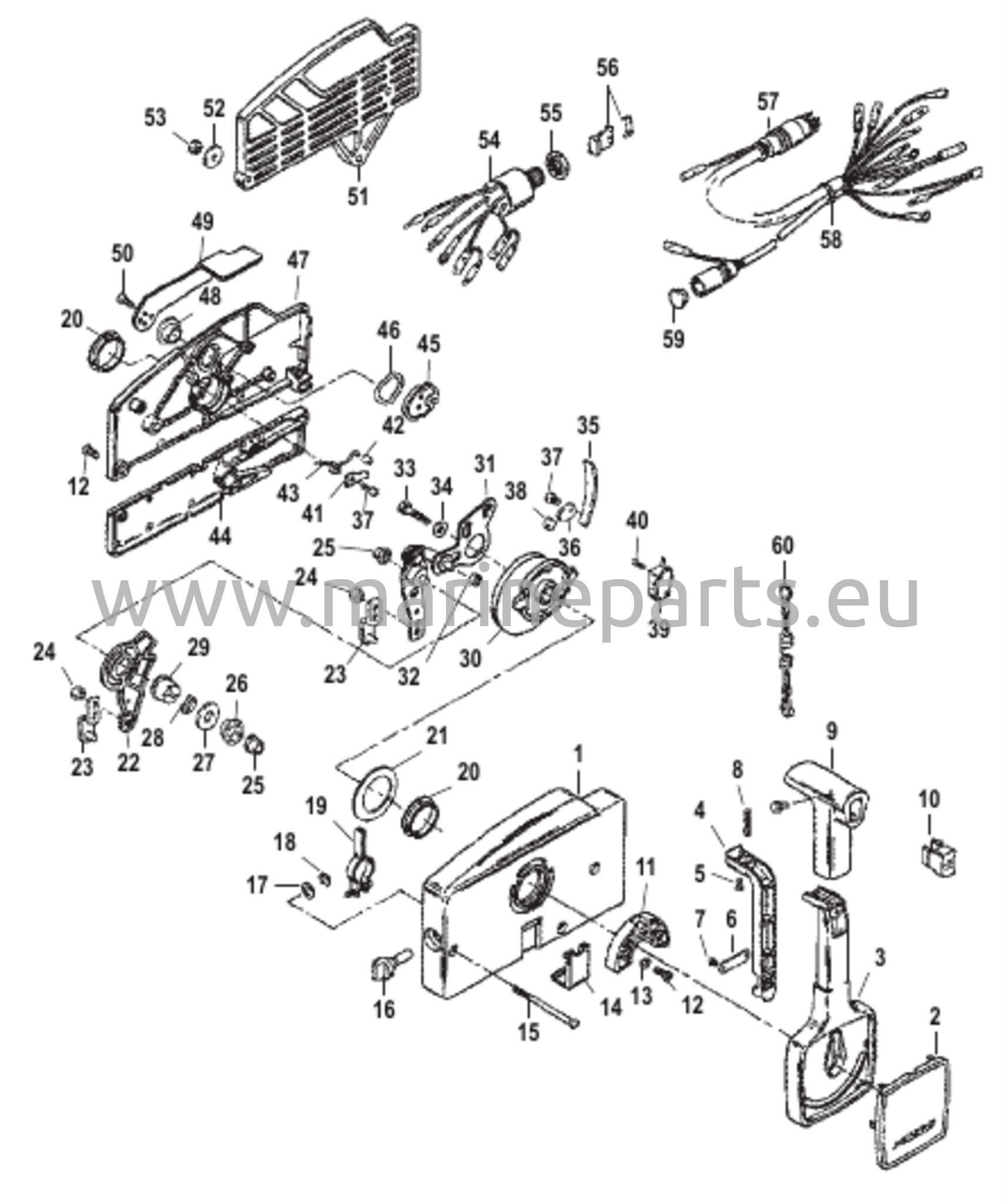 Kaukosäädin (Quicksilver-tarralla)
