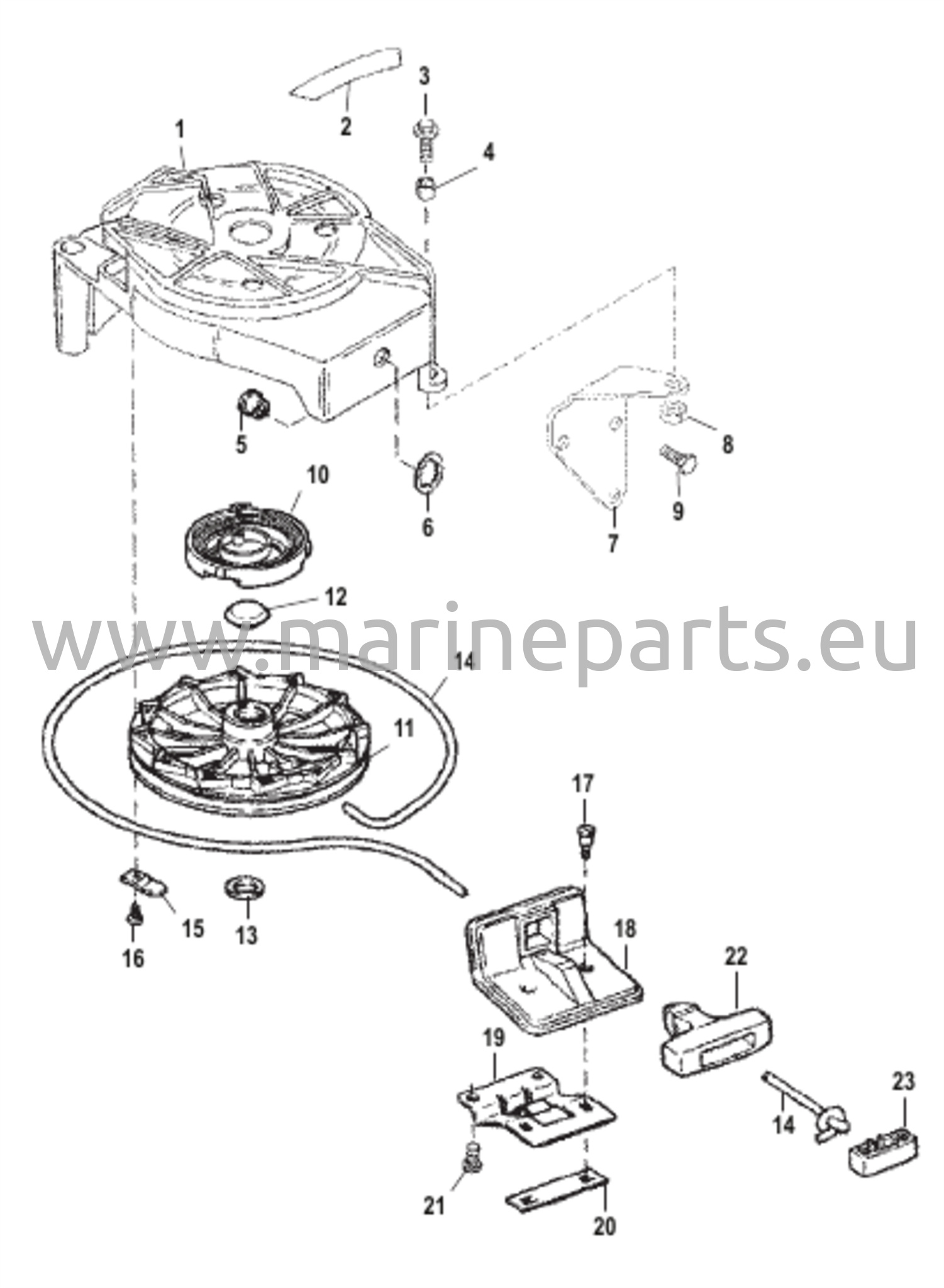 Käynnistimen kelan palautusosat