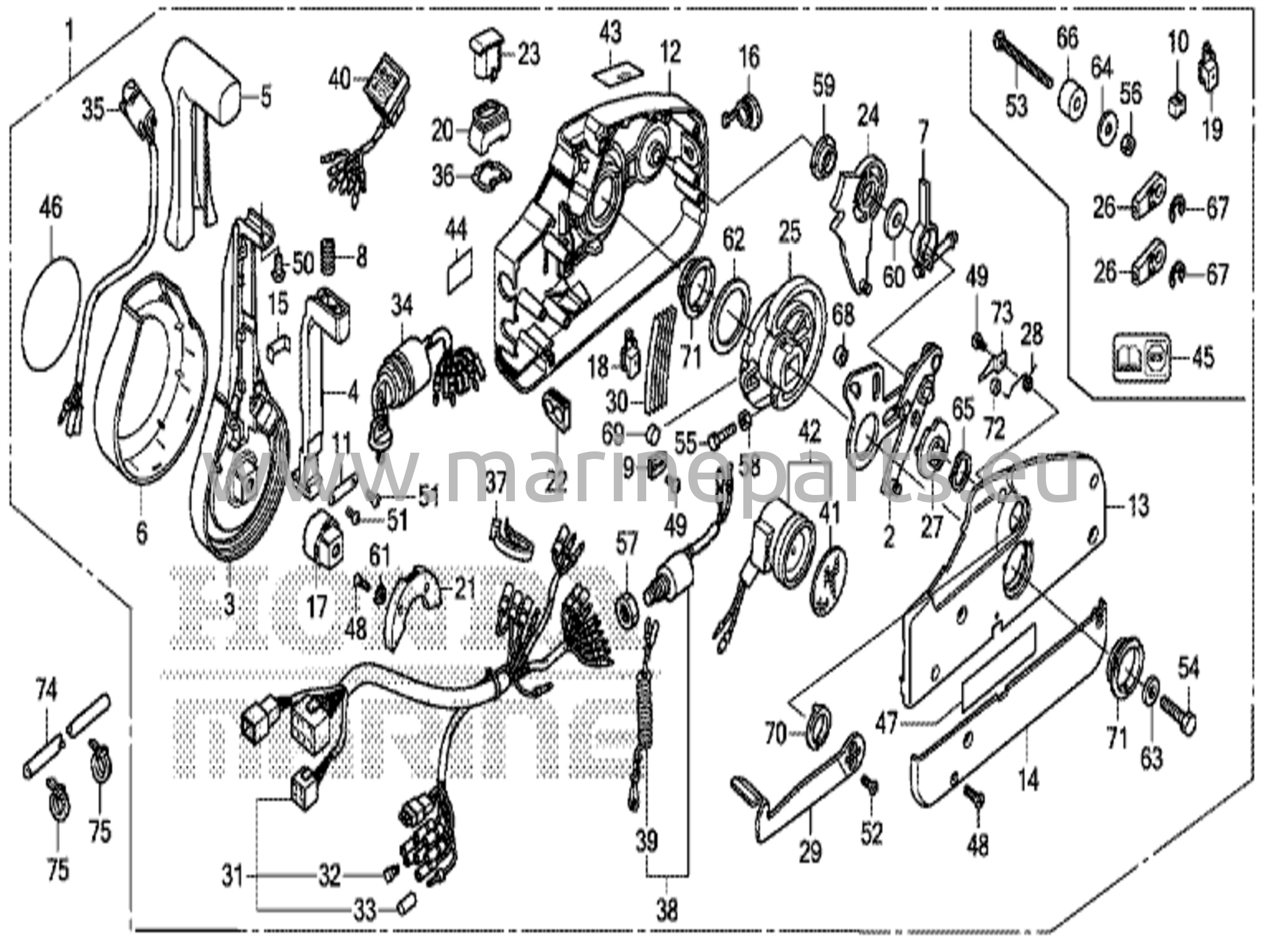 Kaukosäätölaatikko (NHK MEC) (kahvan kansi = kromi)
