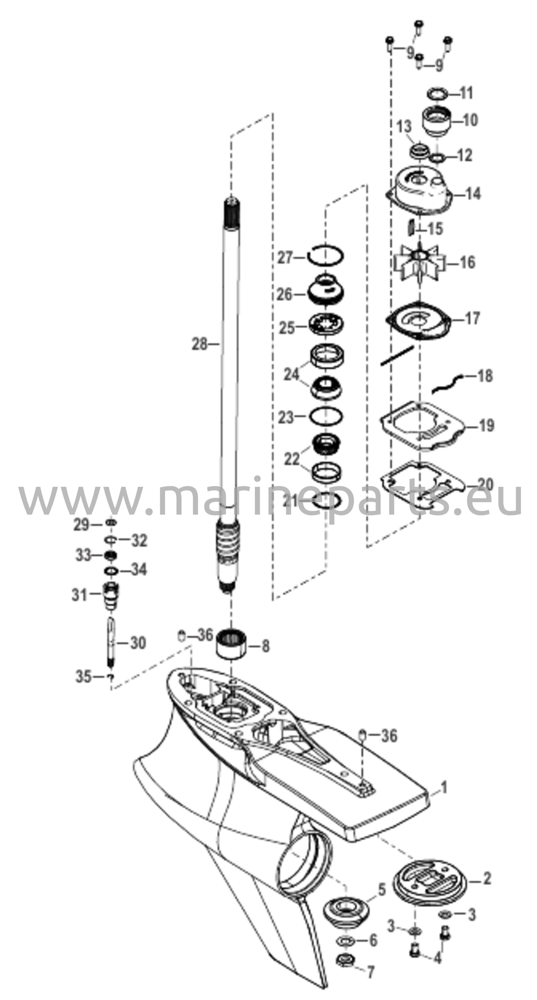 Vaihteiston kotelo voimansiirtoakseli, Sport Master