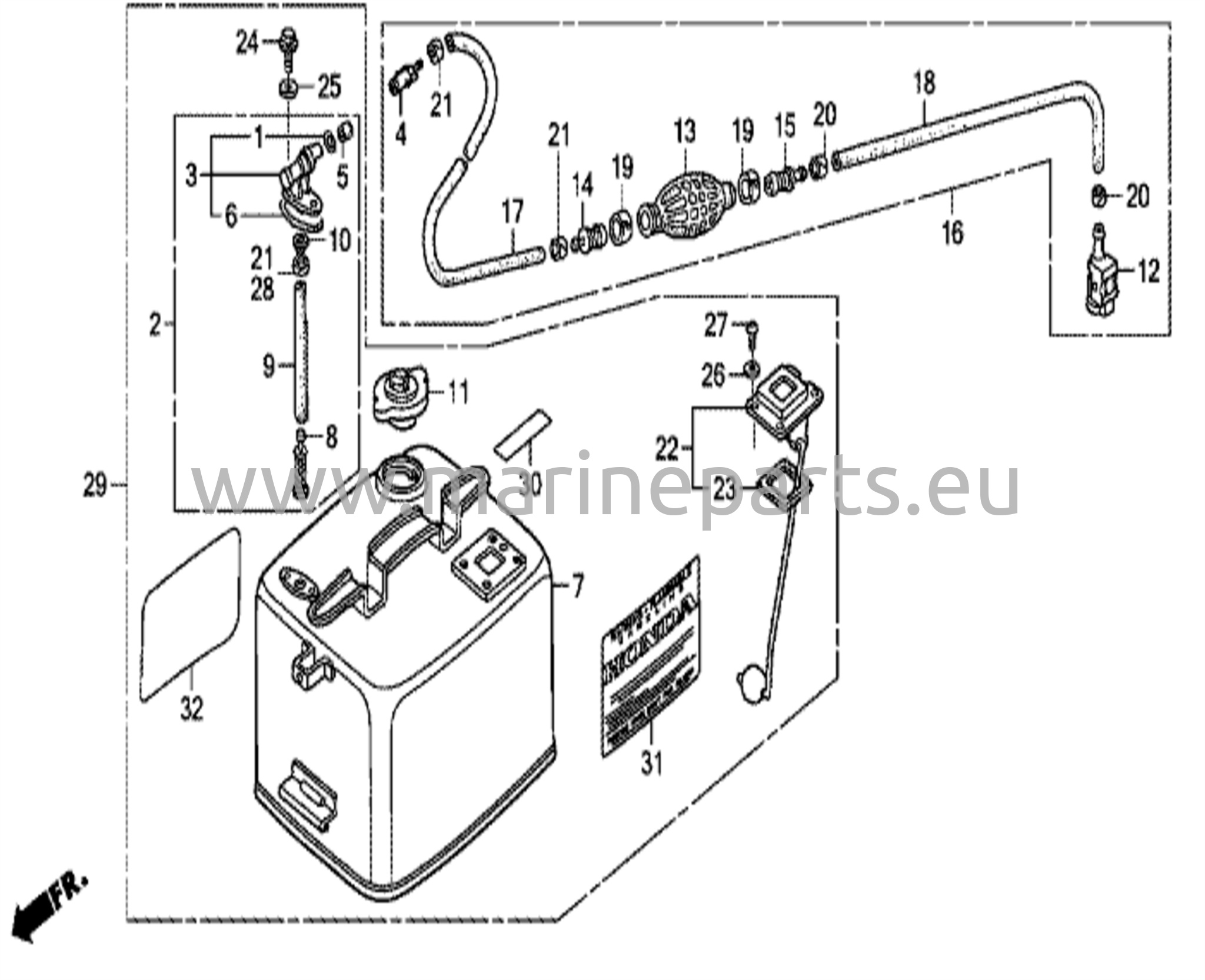 Bränsletank, standard