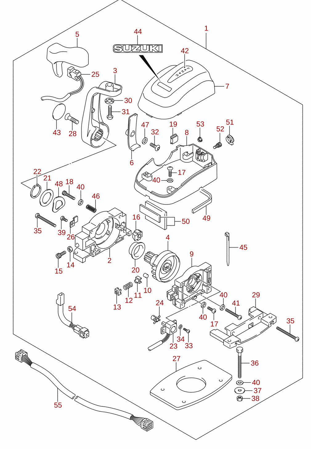 Remote control assembly single (optional)