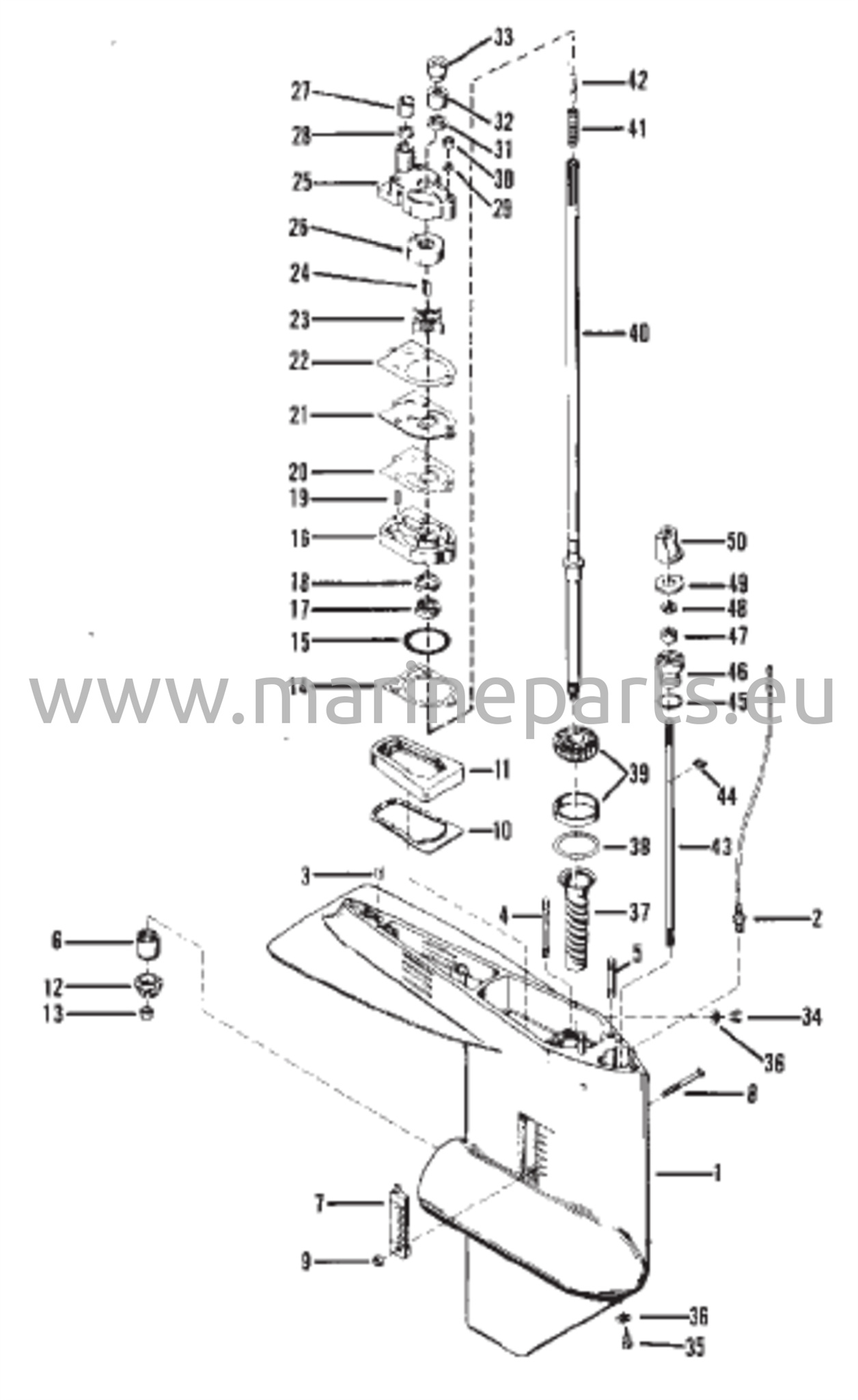 Vaihteiston kotelo (voimansiirtoakseli)