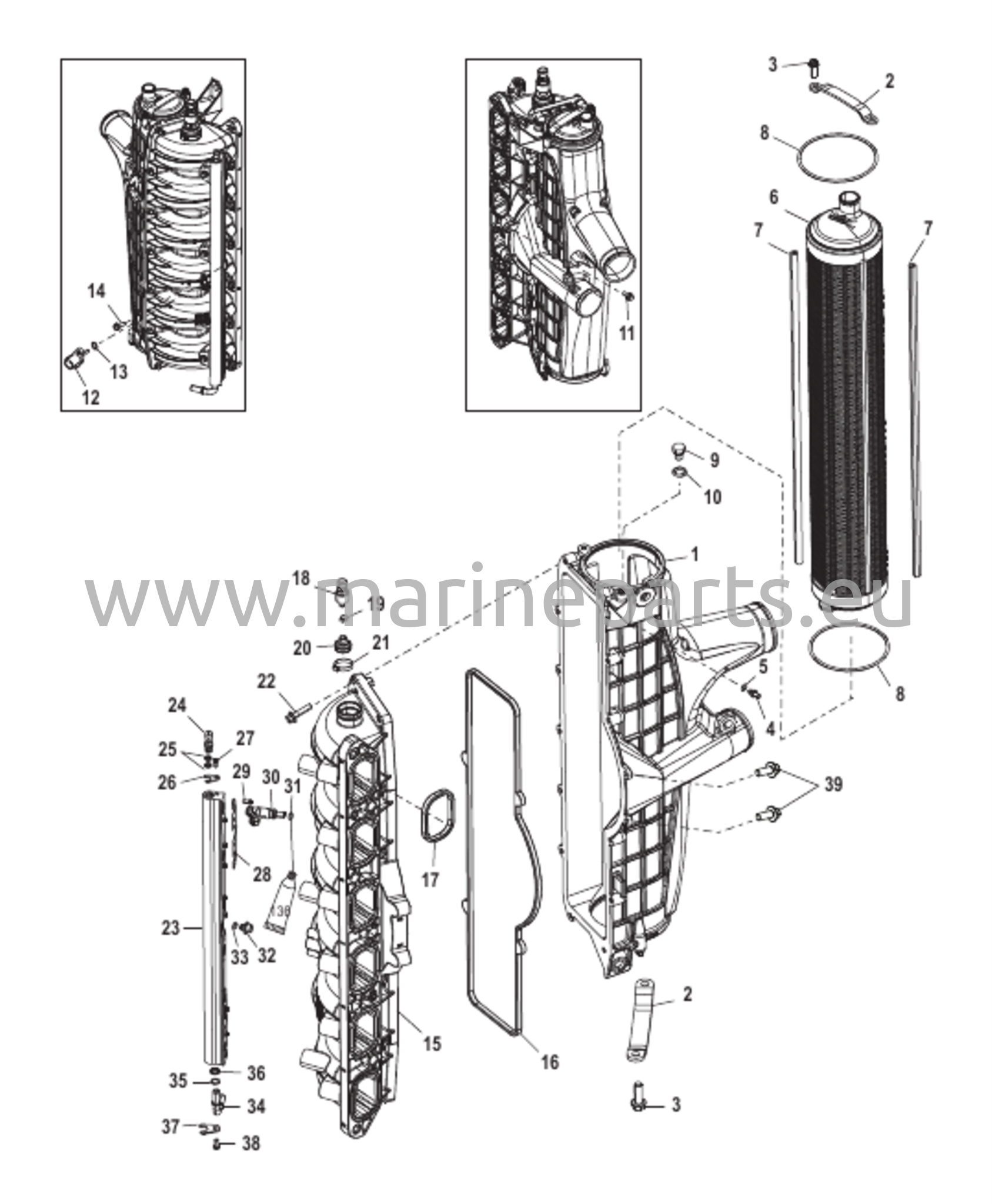 Laddkylare/Insugningsgrenrör