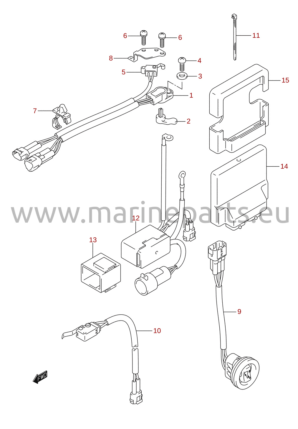 PTT switch / engine control unit