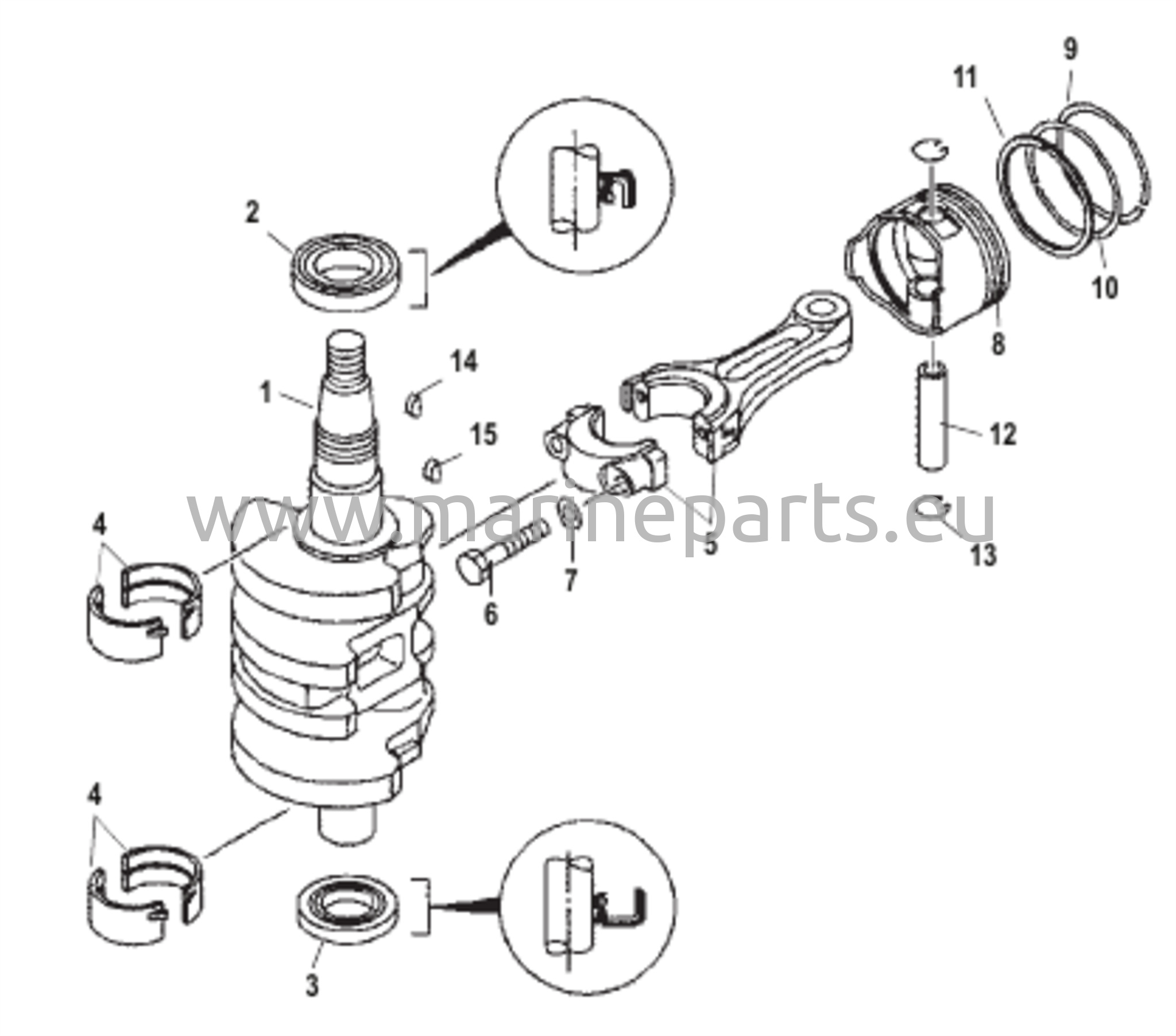 Kampiakseli, männät ja yhdysvarret