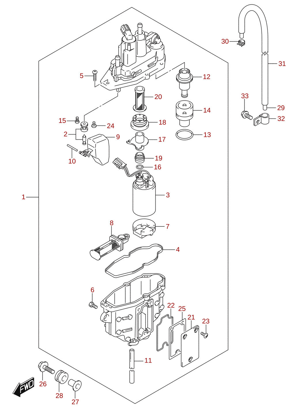 Fuel vapor separator (DF90A)