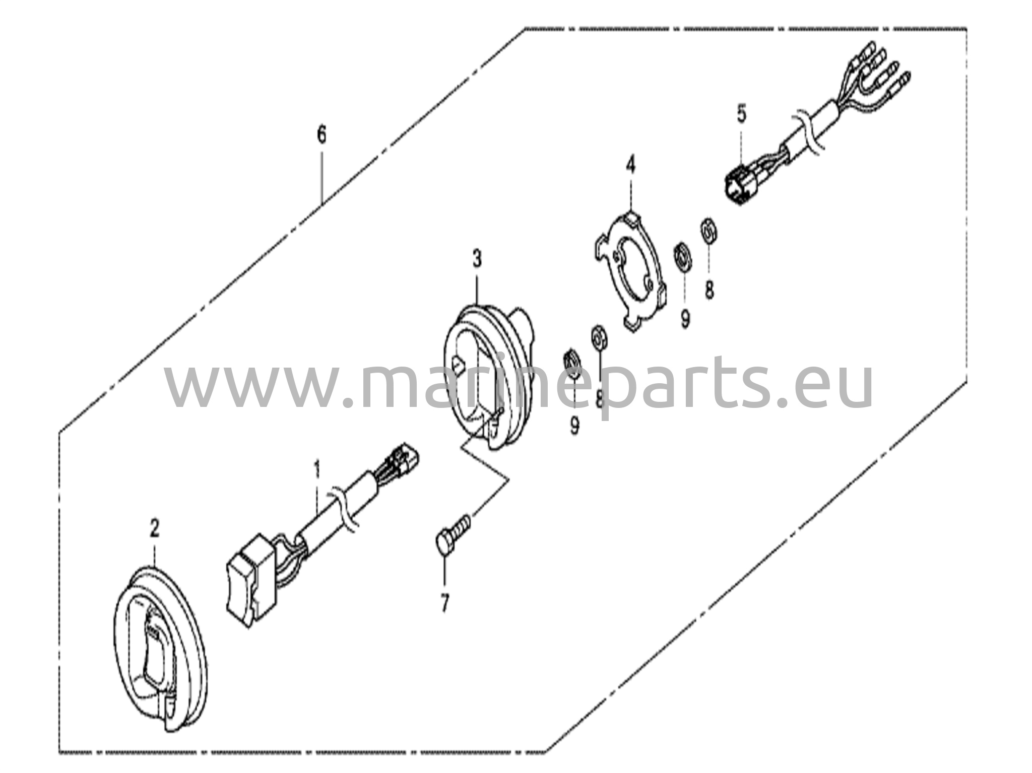 Perämoottorin ohjauskytkin